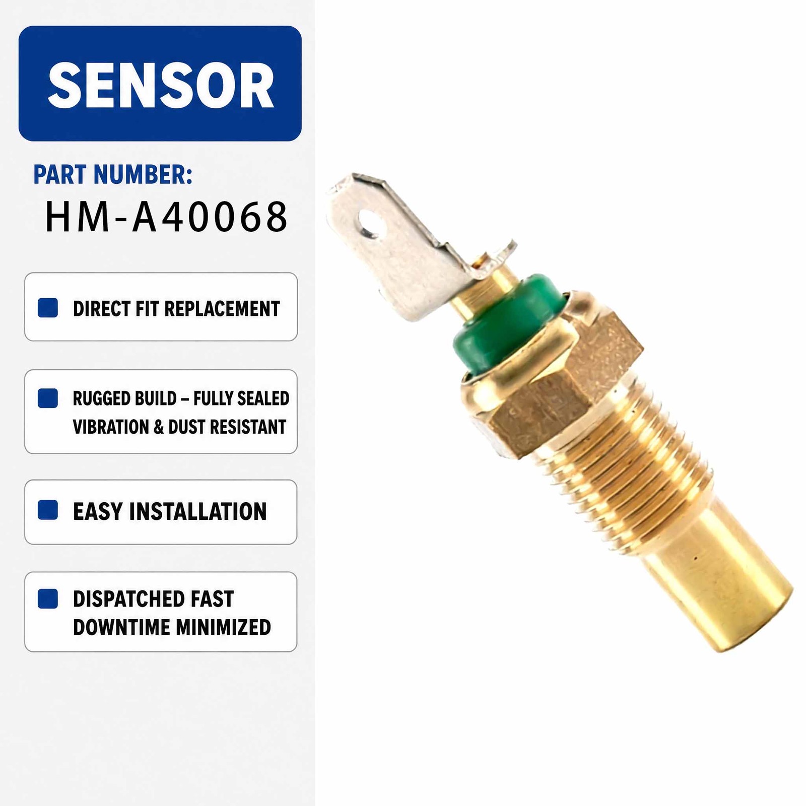Water Temperature Sensor 394-4837 For Caterpillar CAT CB-536D Vibratory