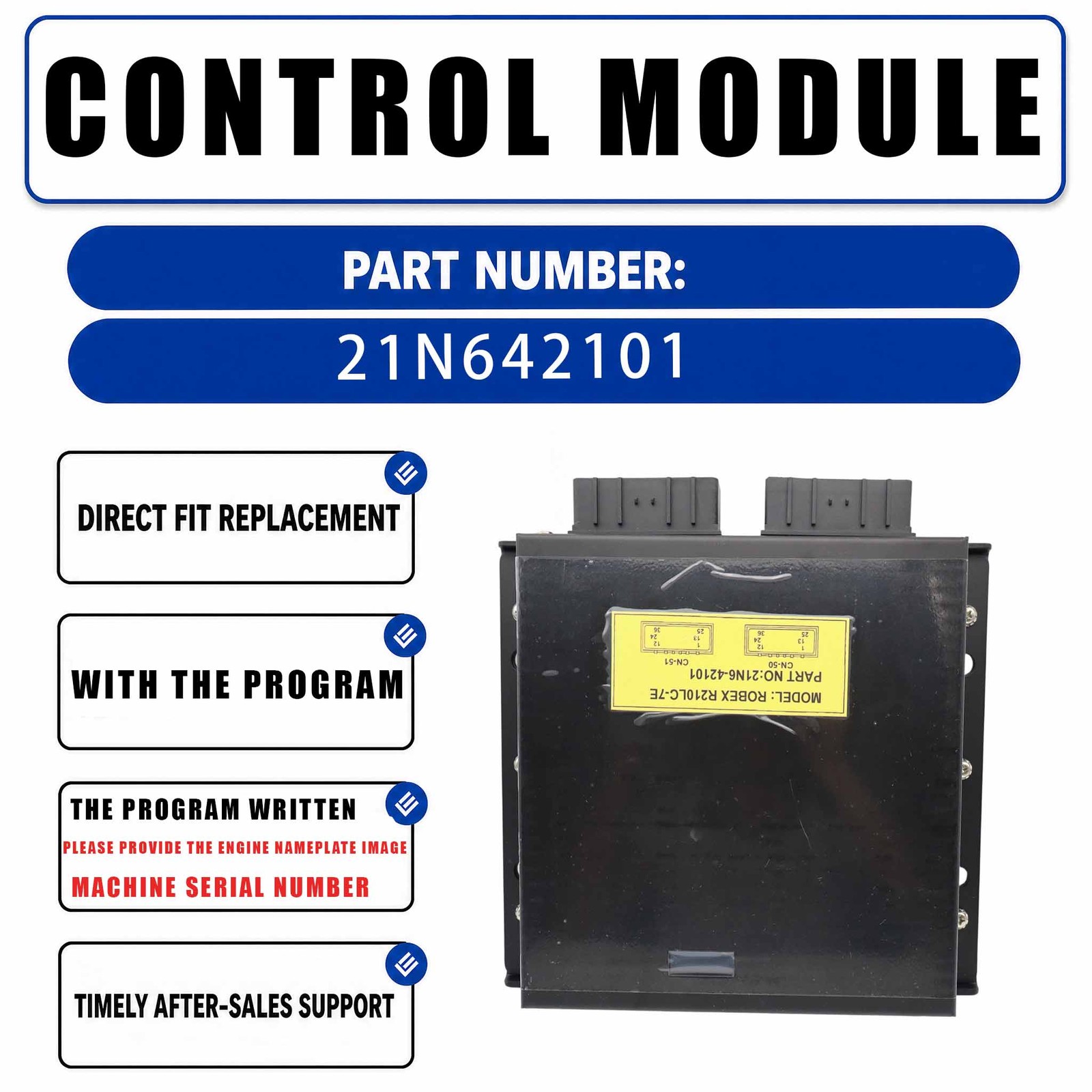 With Program Excavator ECU Control Unit Controller Module 21N642101 For Hyundai