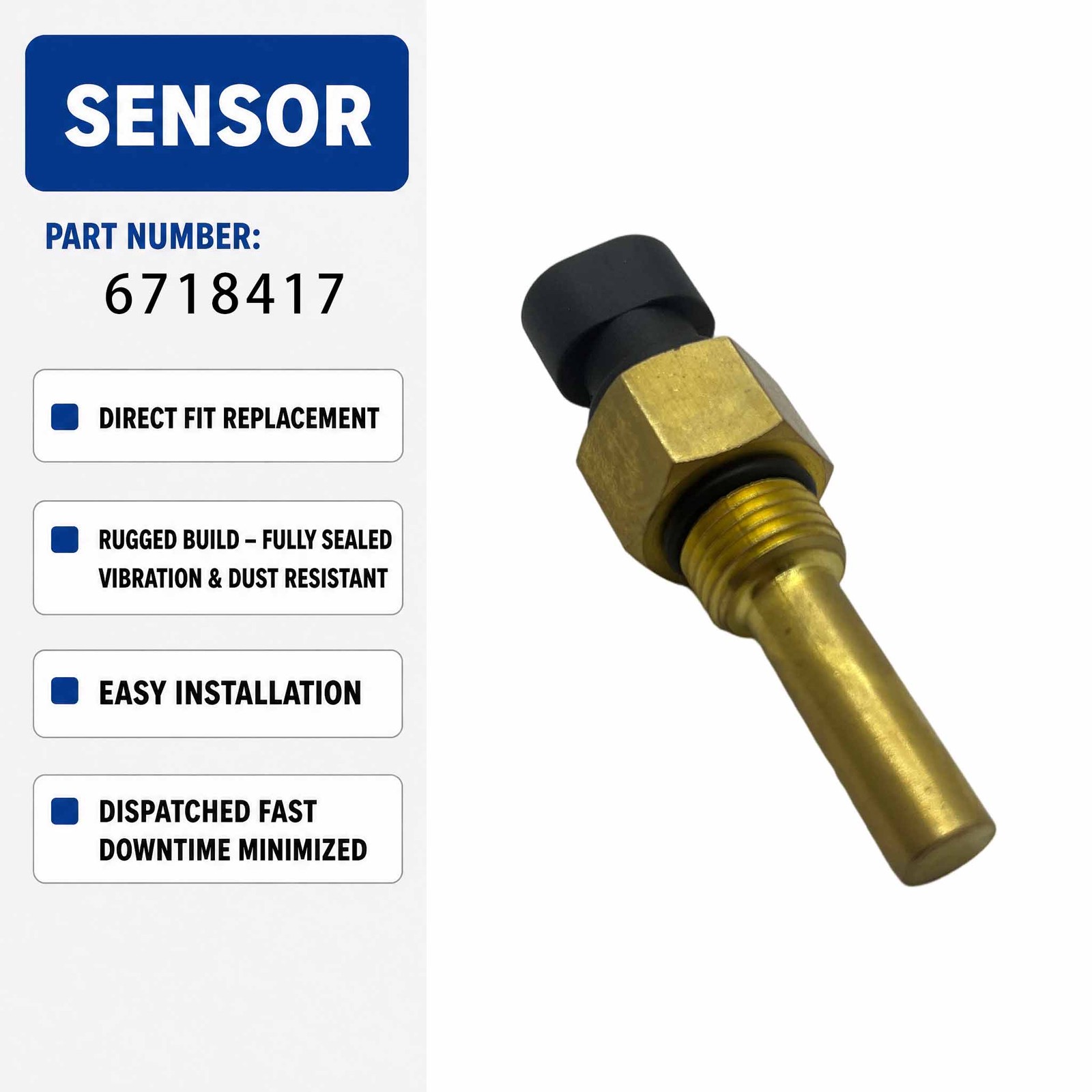 Hydraulic Temp Sensor 6718417 For Bobcat Loader 751 753 763 773 863 873 883 864