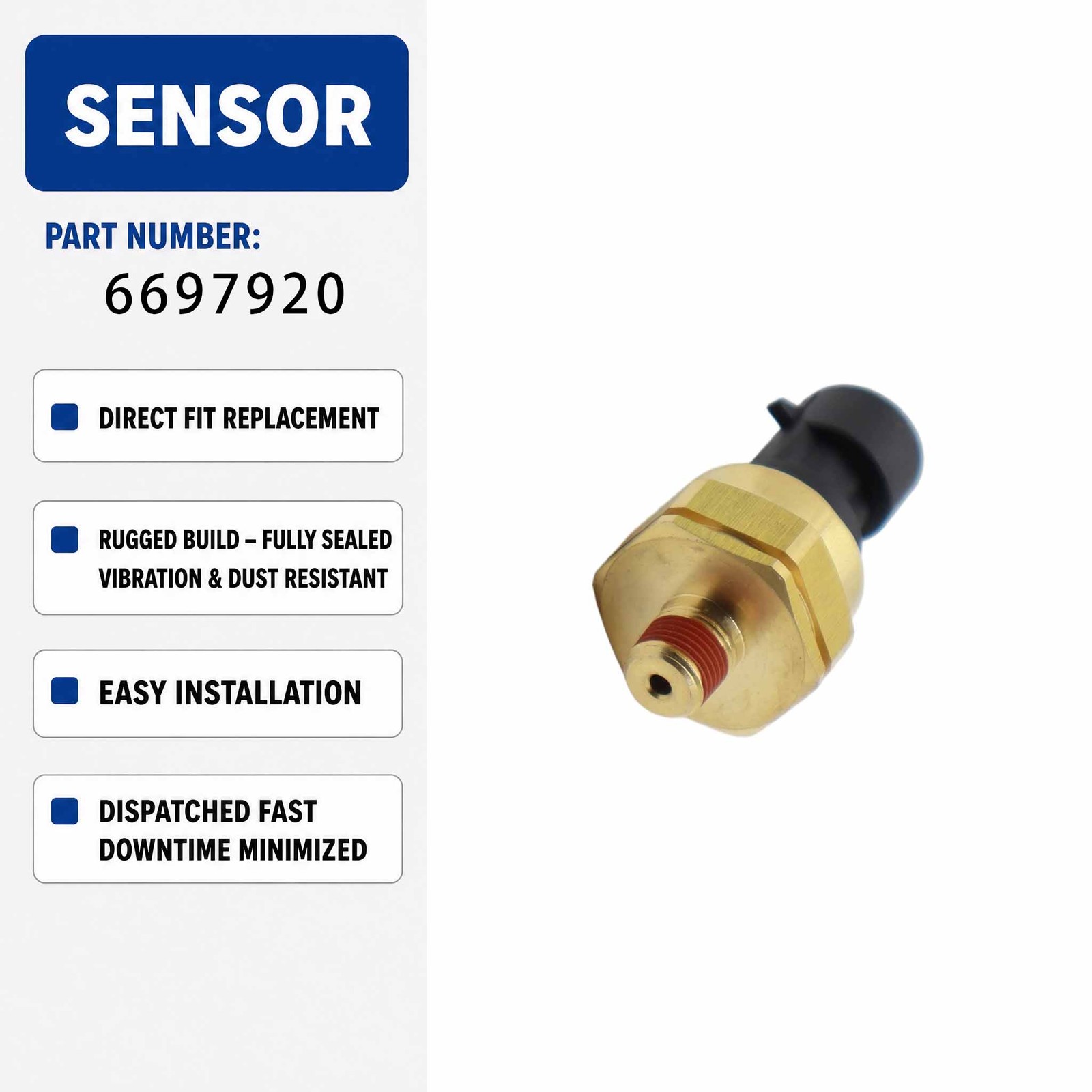 Oil Pressure Sensor 6697920 8M6000634 8M6000629 For Bobcat Loader A300 A770