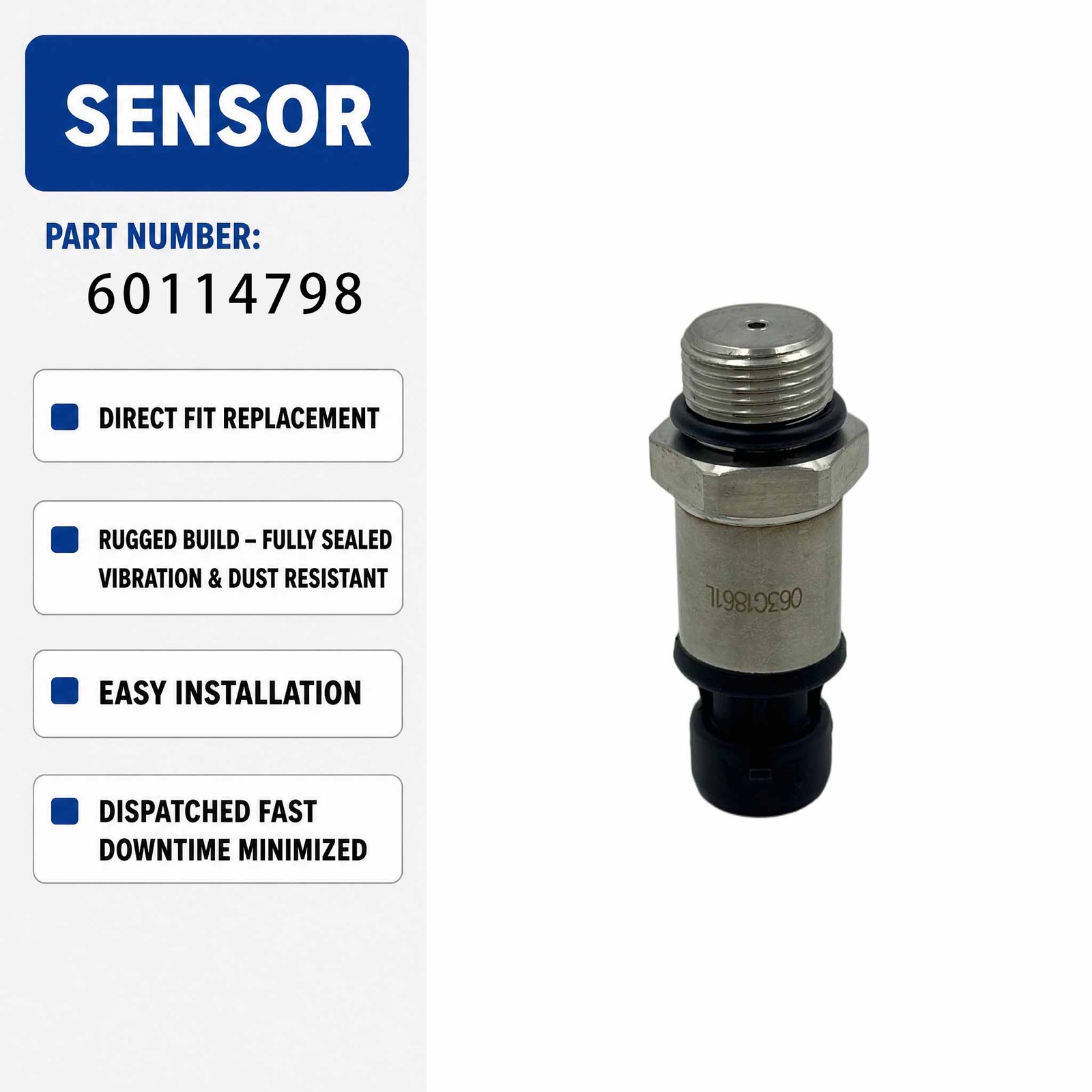 60114798 Low Pressure Sensor For SANY SY75 SY135 SY205 SY215 SY235-8 SY235-9