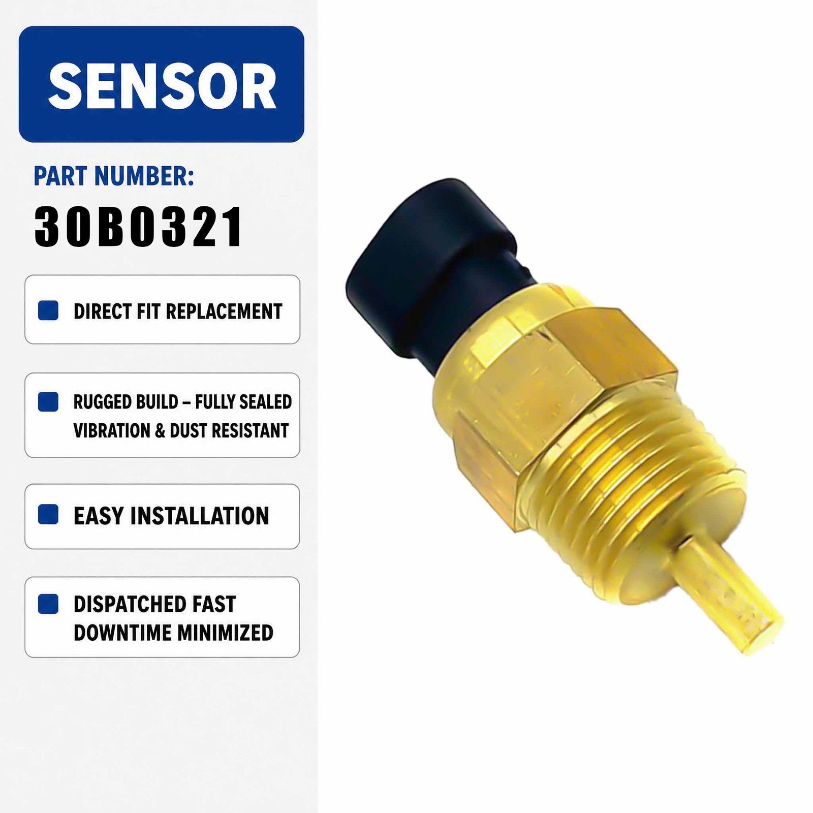 Water Temperature Sensor 30B0321 For LiuGong 200 220 230-3 907C 908C 908D