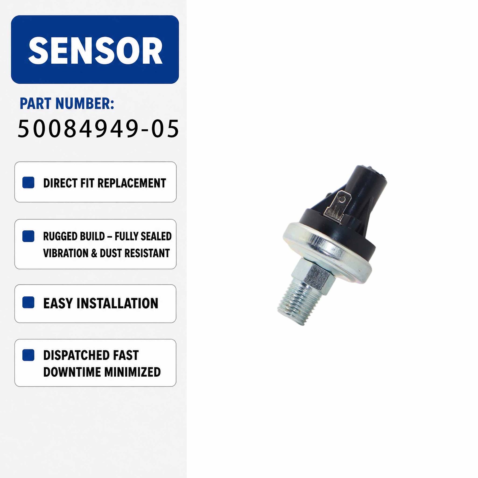 Pressure Switch Sensor 50084949-05 50084949-12-01 For Excavator Machinery Parts