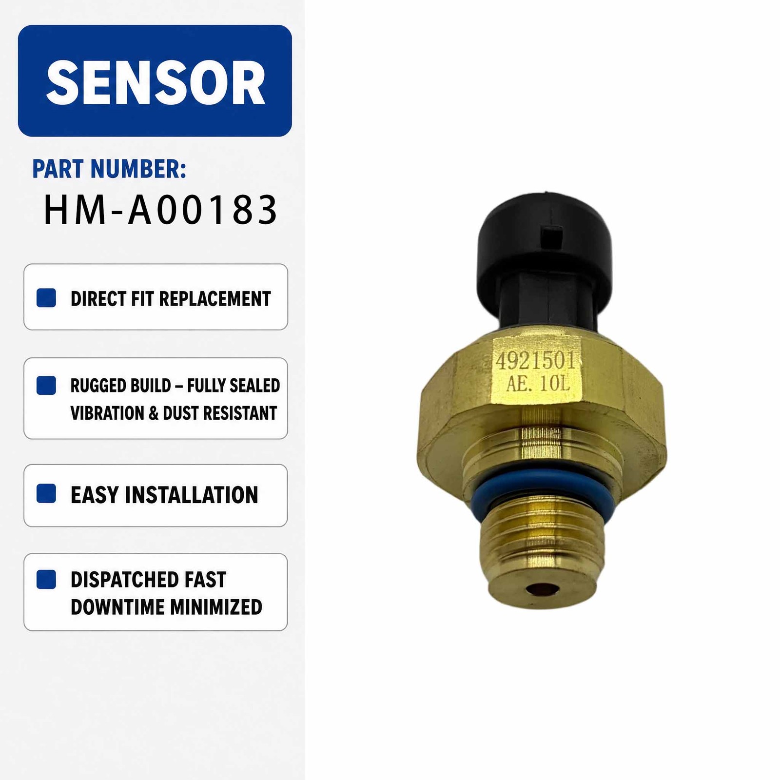 Boost Pressure Sensor 4921501 HM-A00183 For Excavator Engine ISX15 QSM11