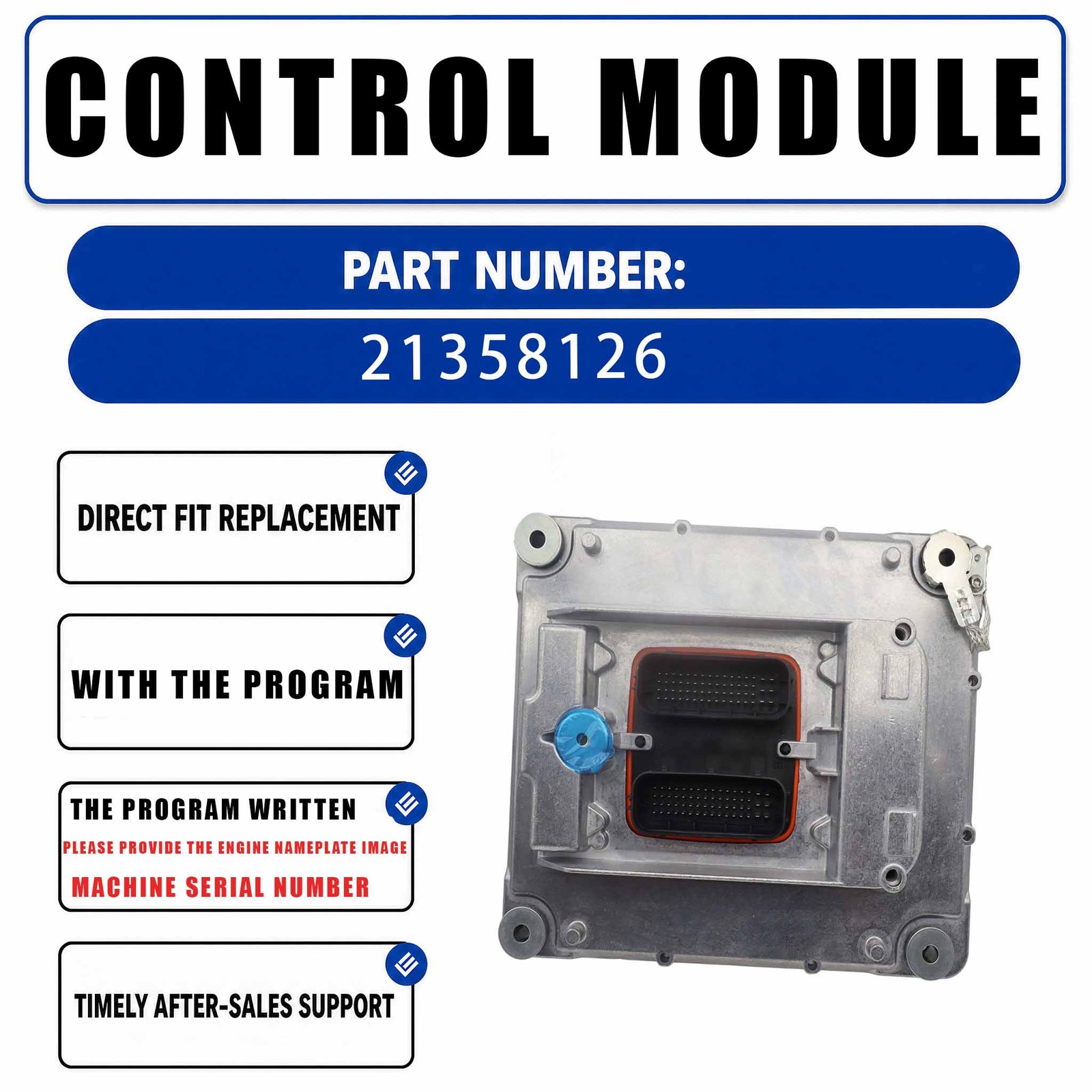 With program ECM Engine Control Module ECU Controller 21358126 For Volvo D13