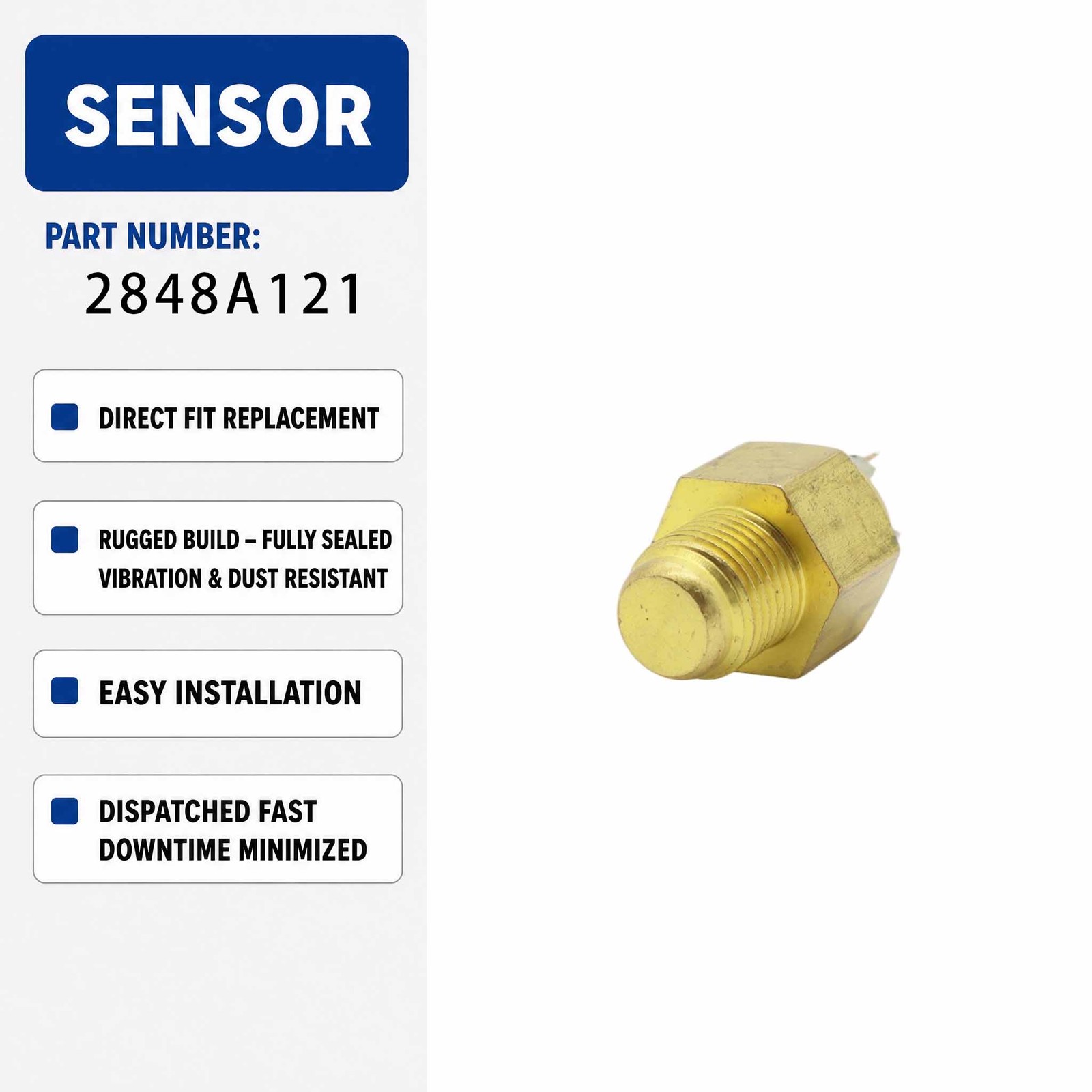 10000-53879 934-524 Water Temperature Sensor For Perkins Engines 403C-11