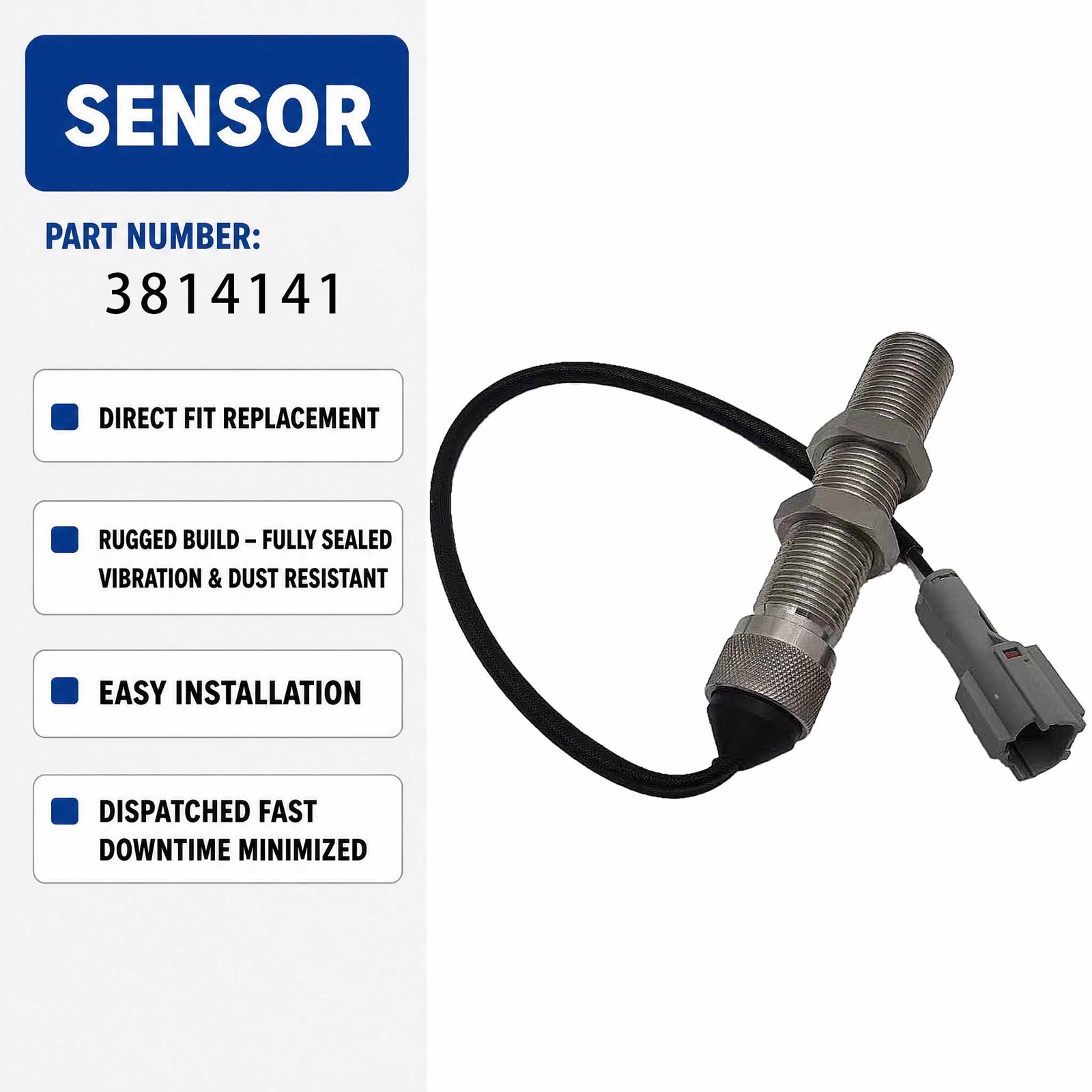 Speed Sensor 3814141 For SANY Excavator