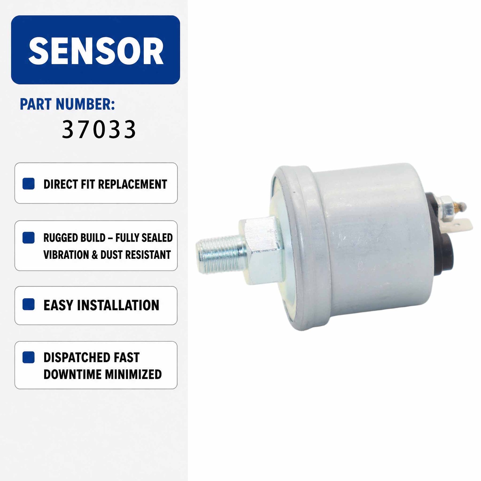 Oil Pressure Sender Switch 37033GT For Genie Lift S-40 S-45 S-60 S-65 S-80 S-85