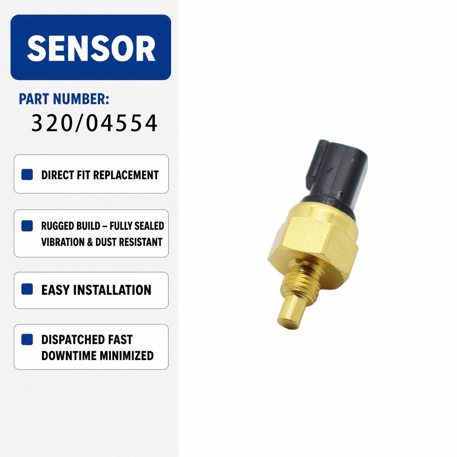 Temperature Switch Sensor 32004554 For JCB 2CX 3CX 4CX 210 212 214 215 216