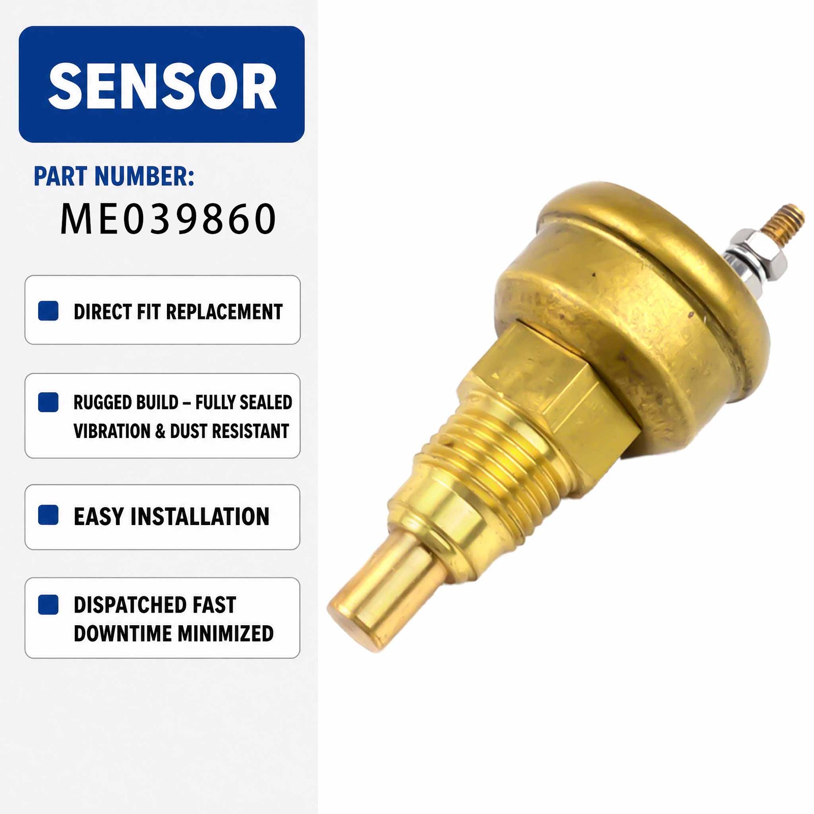 Water Temperature Sensor ME039860 HM-A40014 For Kobelco SK200-6 Excavator