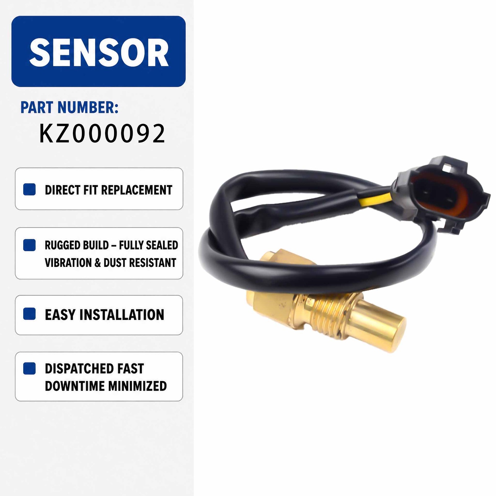 VOE14505855 Water Temperature Sensor For Volvo EC140B EC210B EC240B EC290B