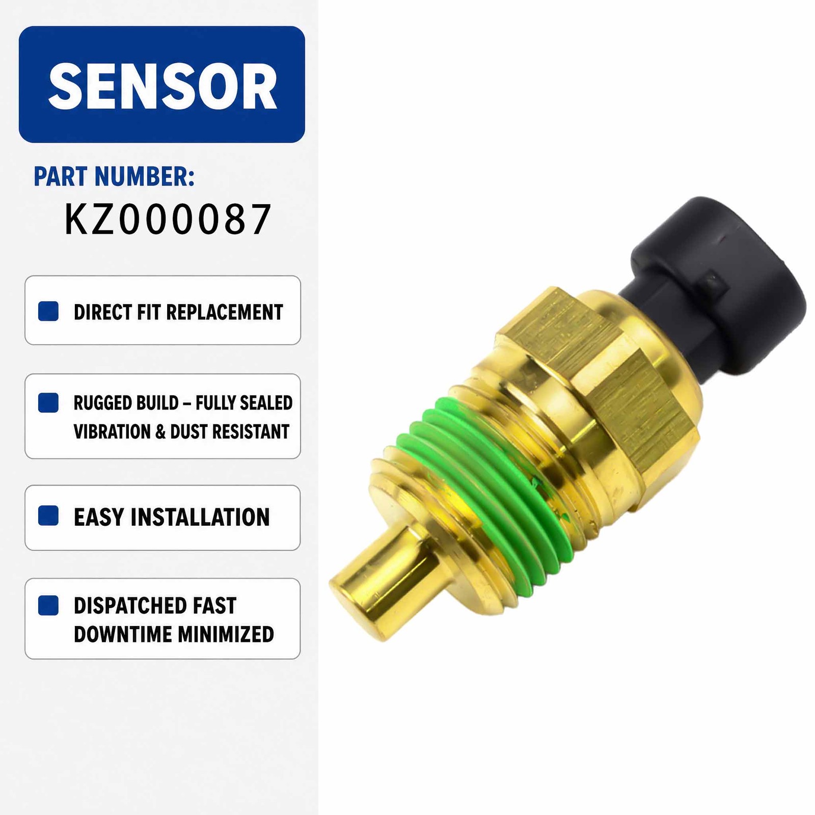 Water Temperature Sensor KZ000087 For Komatsu PC400-6 Excavators