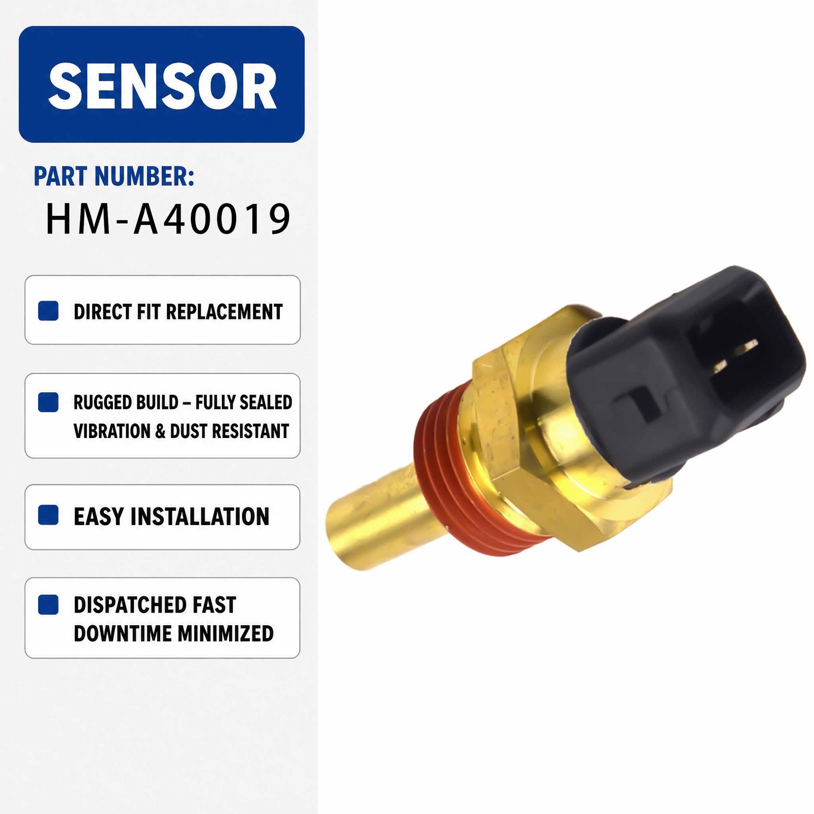 Water Temperature Sensor HM-A40019 For Doosan DH220-5 DH220-7 Excavators