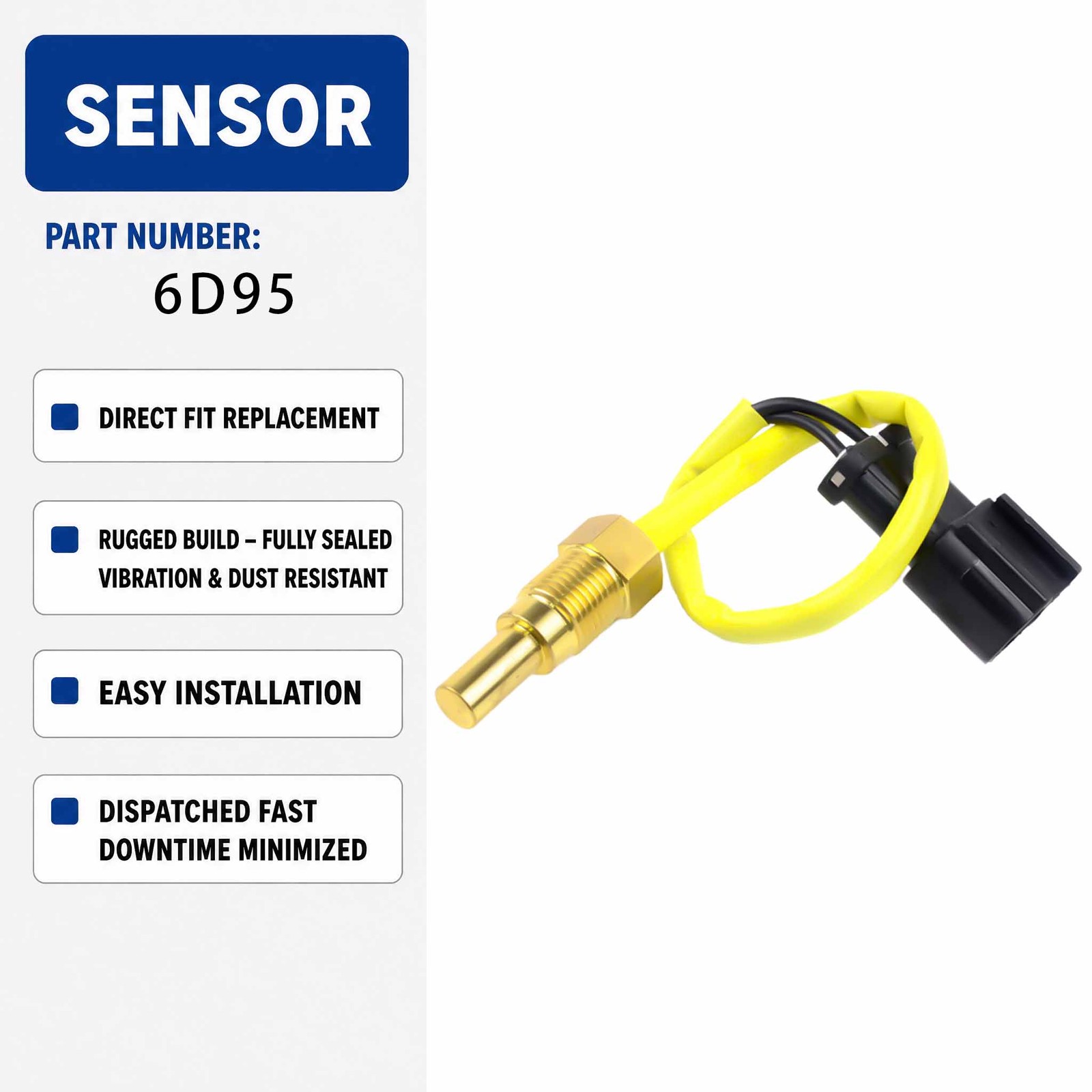 KZ000075 Water Temperature Sensor For Komatsu PC200-6 PC100-5 PC200-5 Excavators