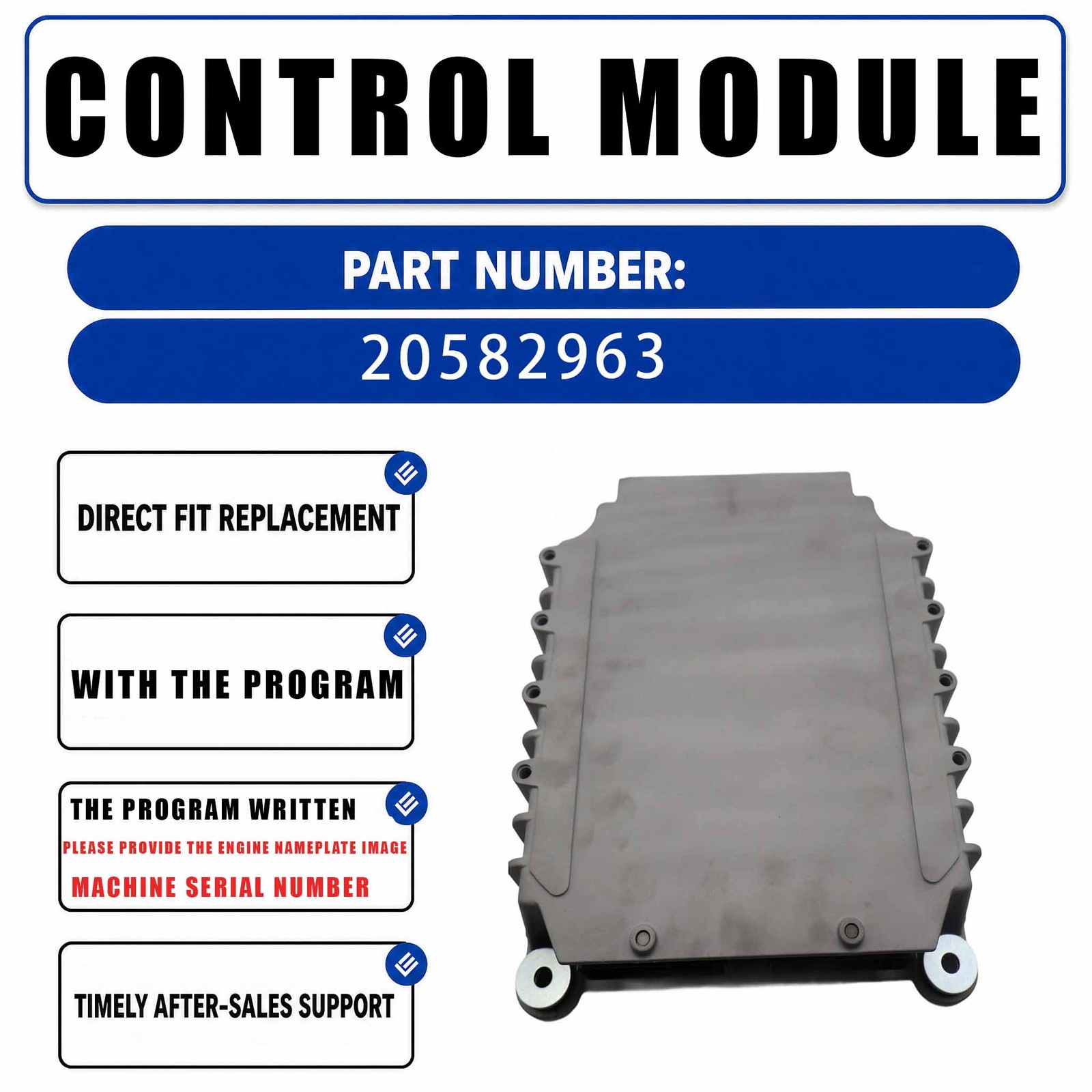With Program P06 ECU ECM Controller Electronic Control Module 20582963