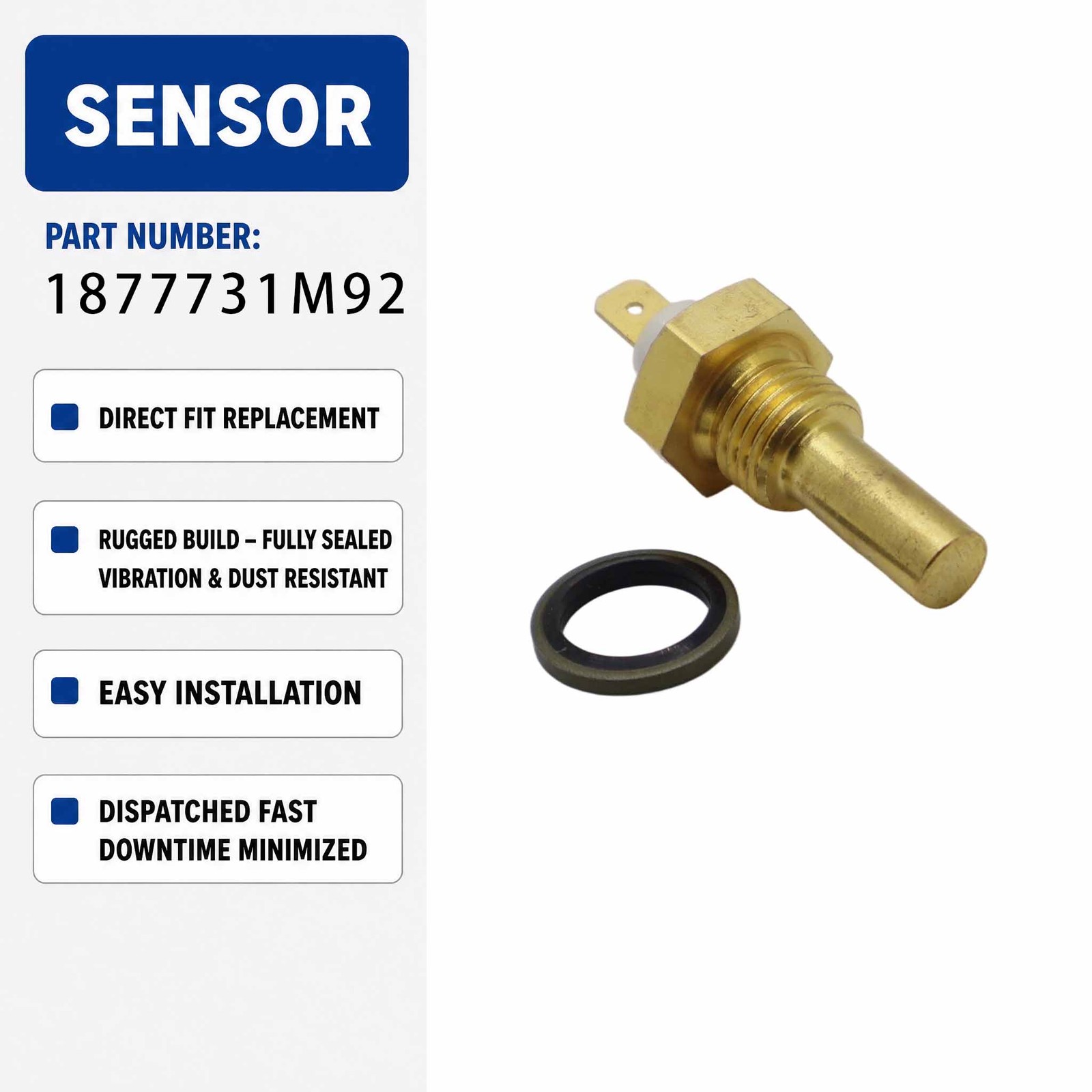 Water Temperature Sensor 1877731M92 1877731M93 K952332 For Perkins Engines