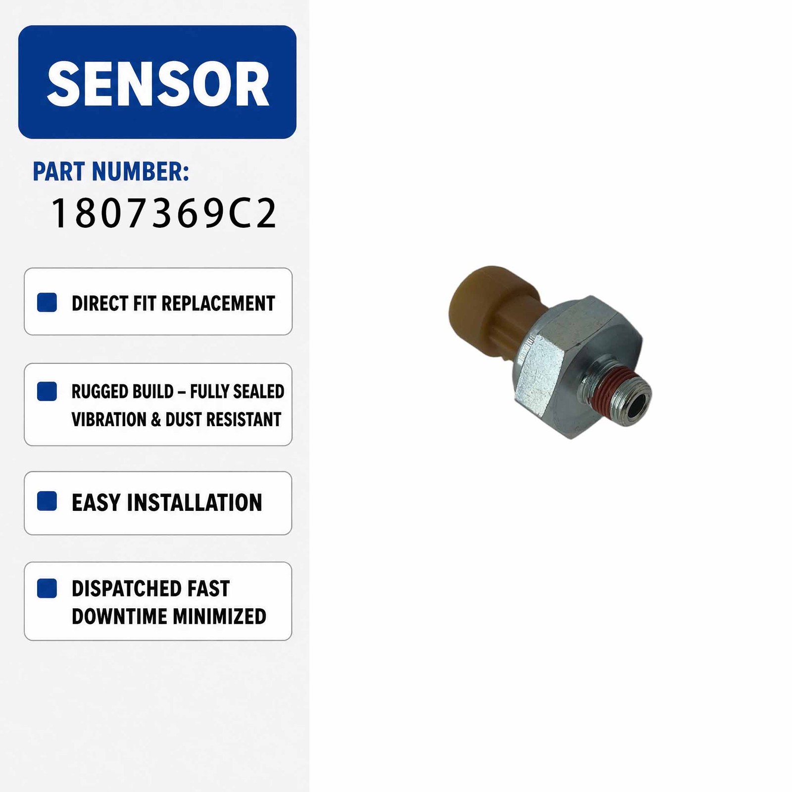 1807369C2 Oil pressure sensor For Navistar DT466E I530E DT466 530 HT530