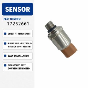 Pressure Sensor 17252661 For Volvo EC140D EC160D EC300D EC360D Excavator
