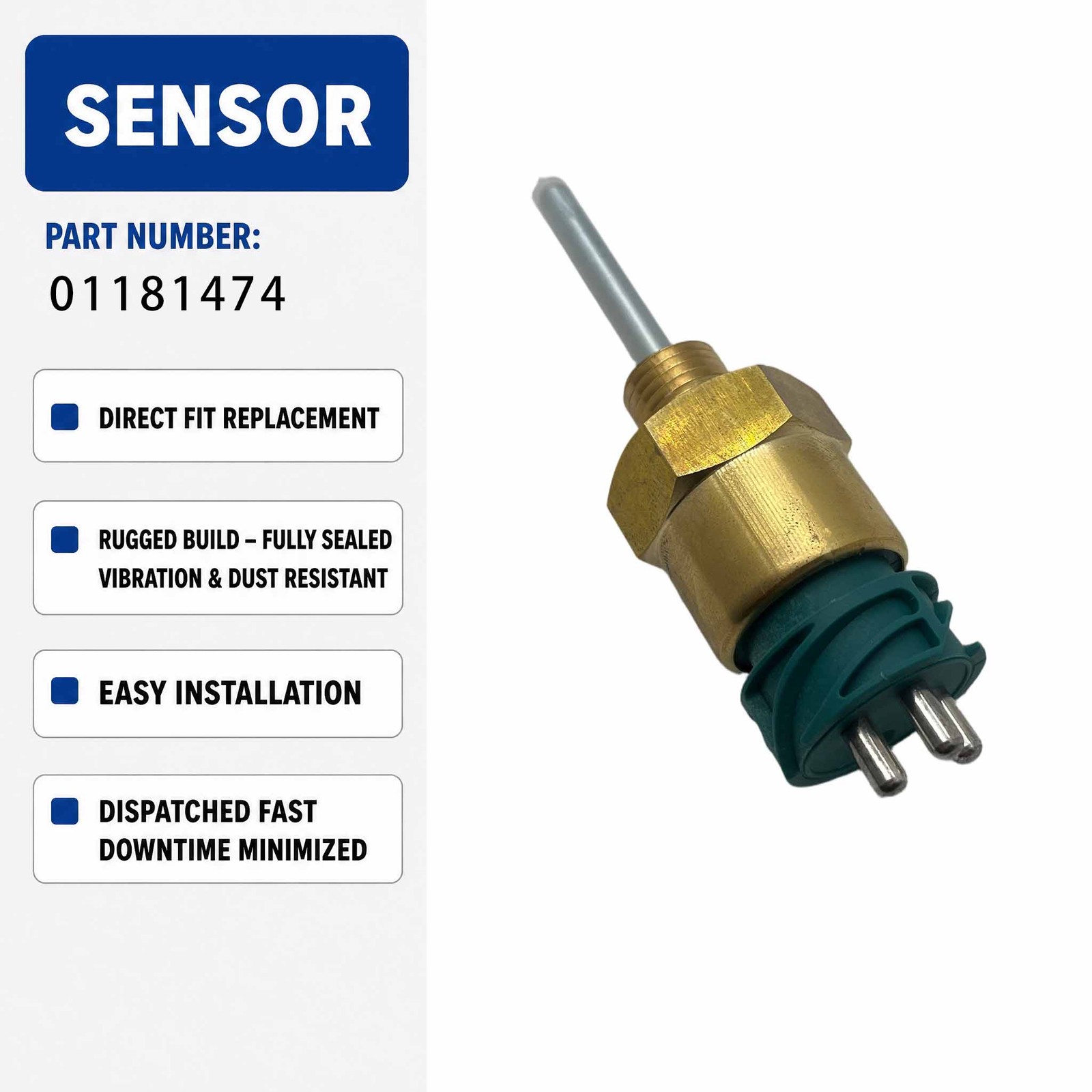 Water Level Sensor 01181474 For Deutz BF4M1013 Diesel Machinery Parts