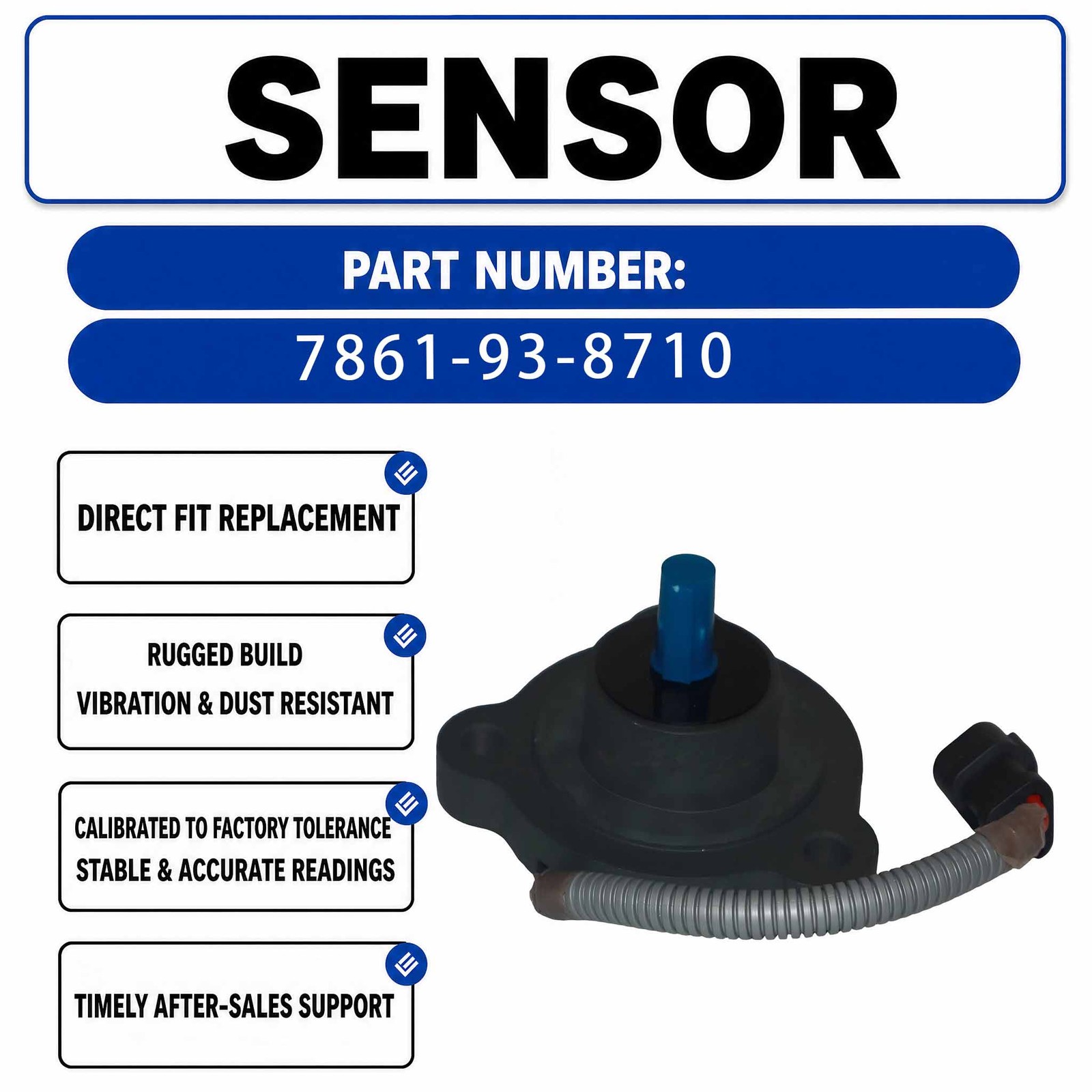 Angle Sensor 7861-93-8710 7861-93-8711 For Komatsu heel Loader WA475-10