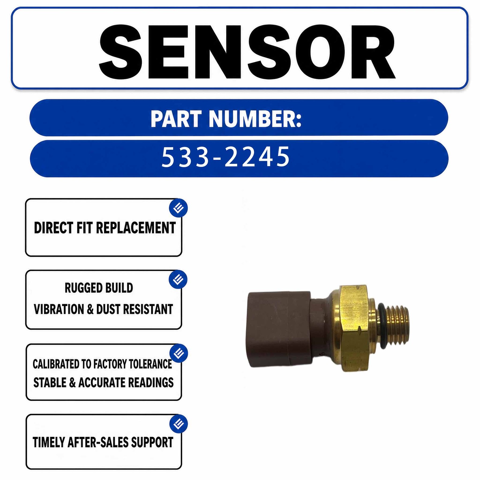 Pressure Sensor 533-2245 5332245 For Caterpillar CAT M320GC MH3040 M314 MH3026