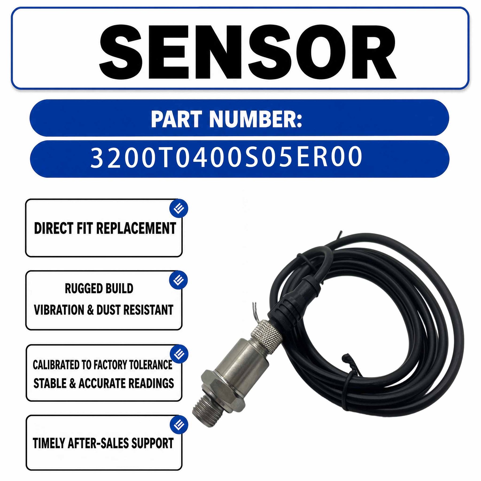 High Pressure Sensor 3200T0400S05ER00 For Zoomlion excavator Engine parts