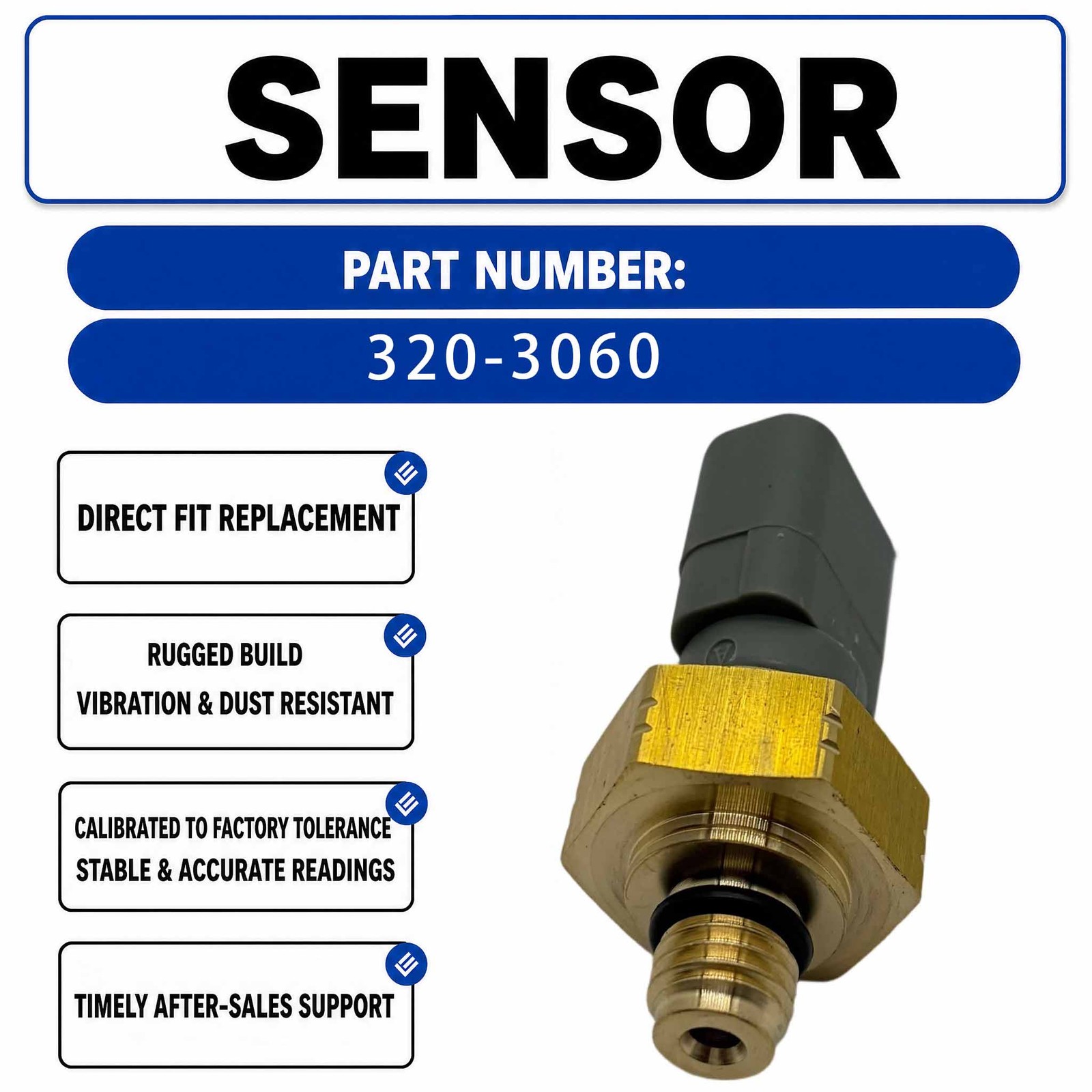 Pressure Sensor 320-3060 3203060 For Caterpillar CAT C4.4DE88E0 C4.4DE88E3