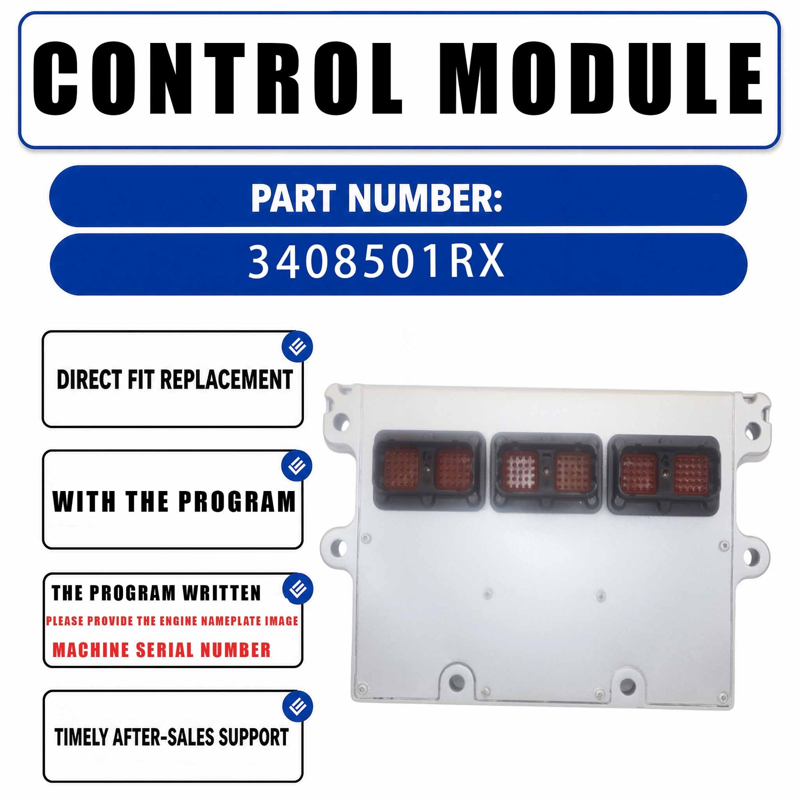 ECU ECM Controller Electronic Control Module Programmed 3408501 3408501NX