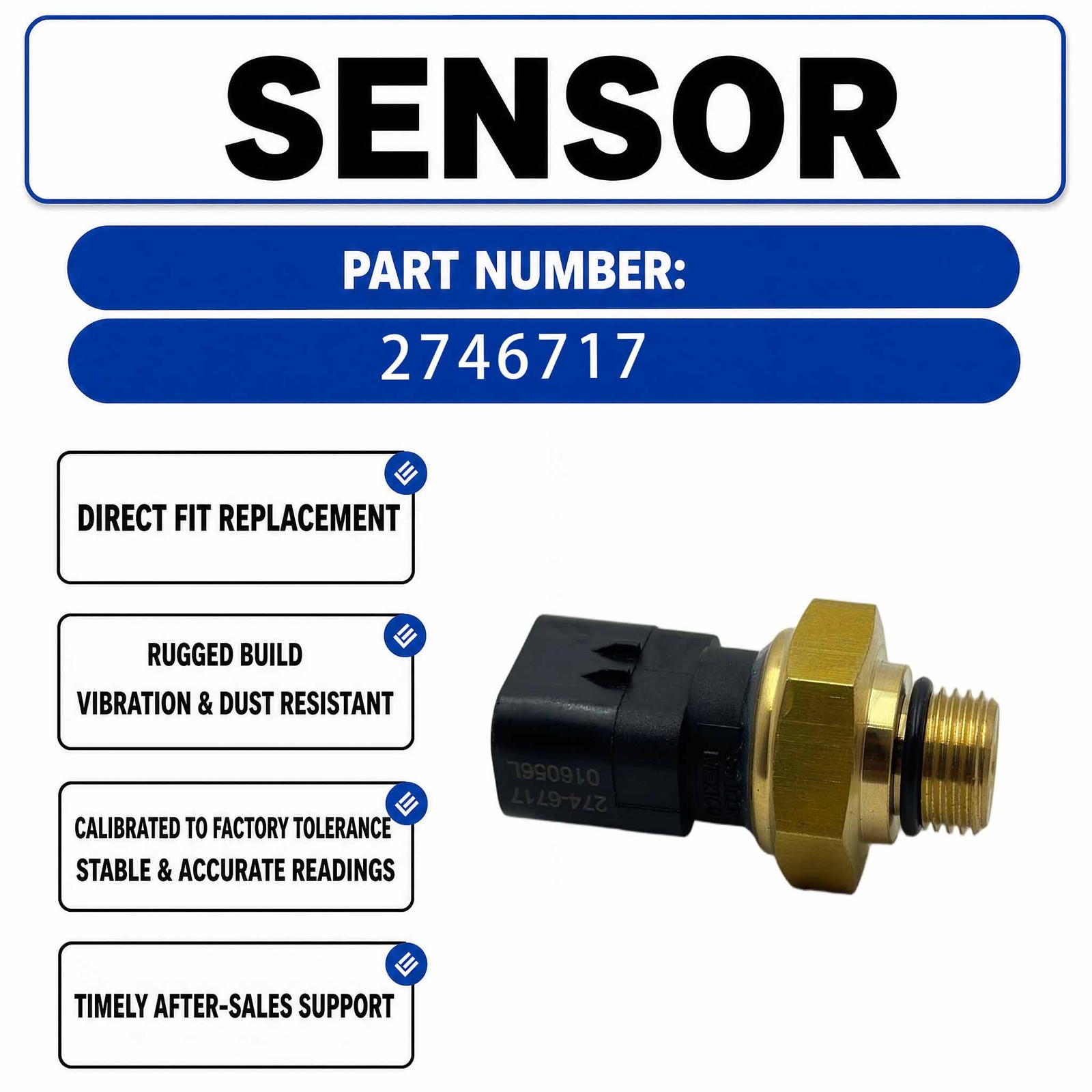 Pressure Sensor 274-6717 2746717 For Caterpillar CAT 631G 657G 657E 637E 637G