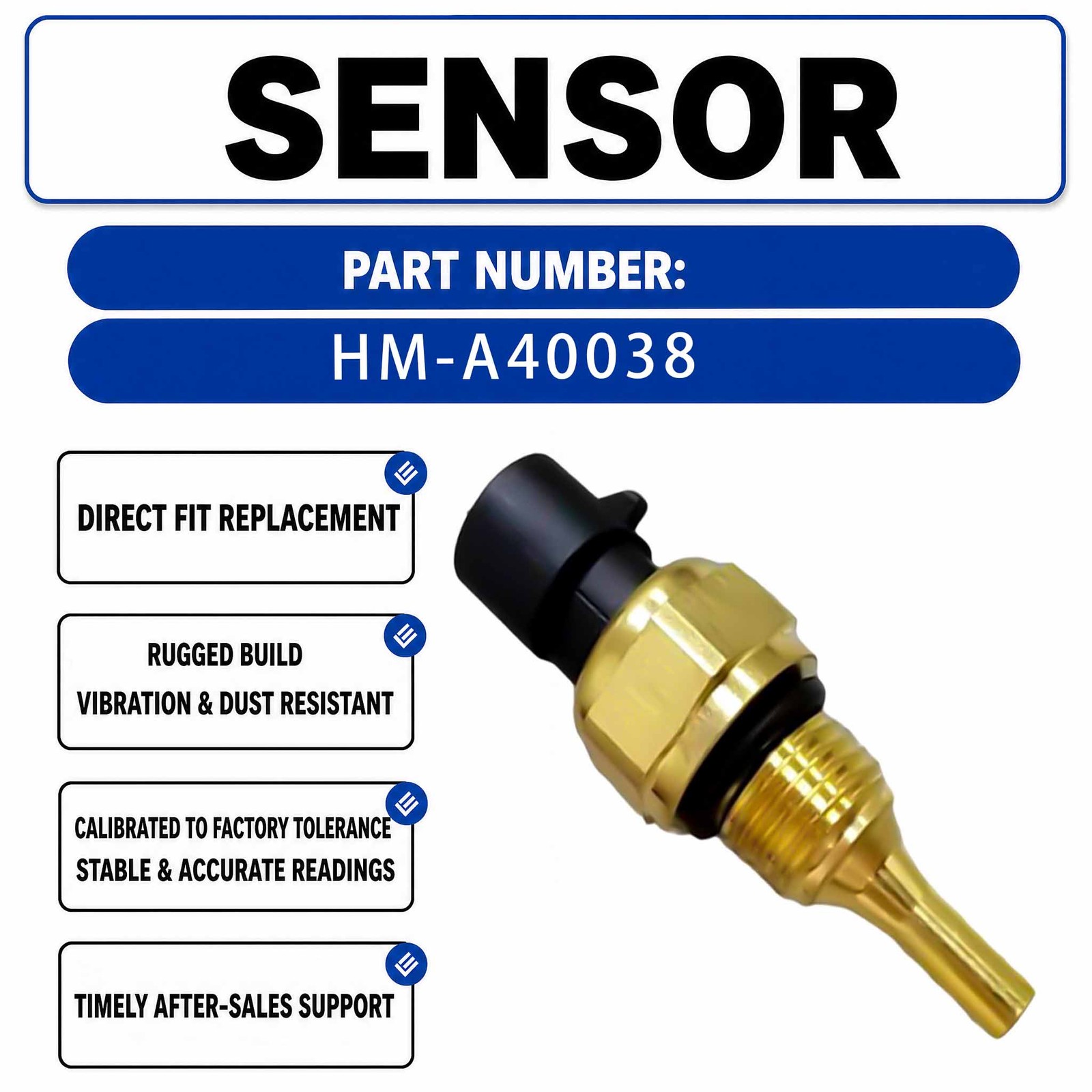 Water Temperature Sensor 6261-81-6900 4954905X For Hyundai R455 R505-7