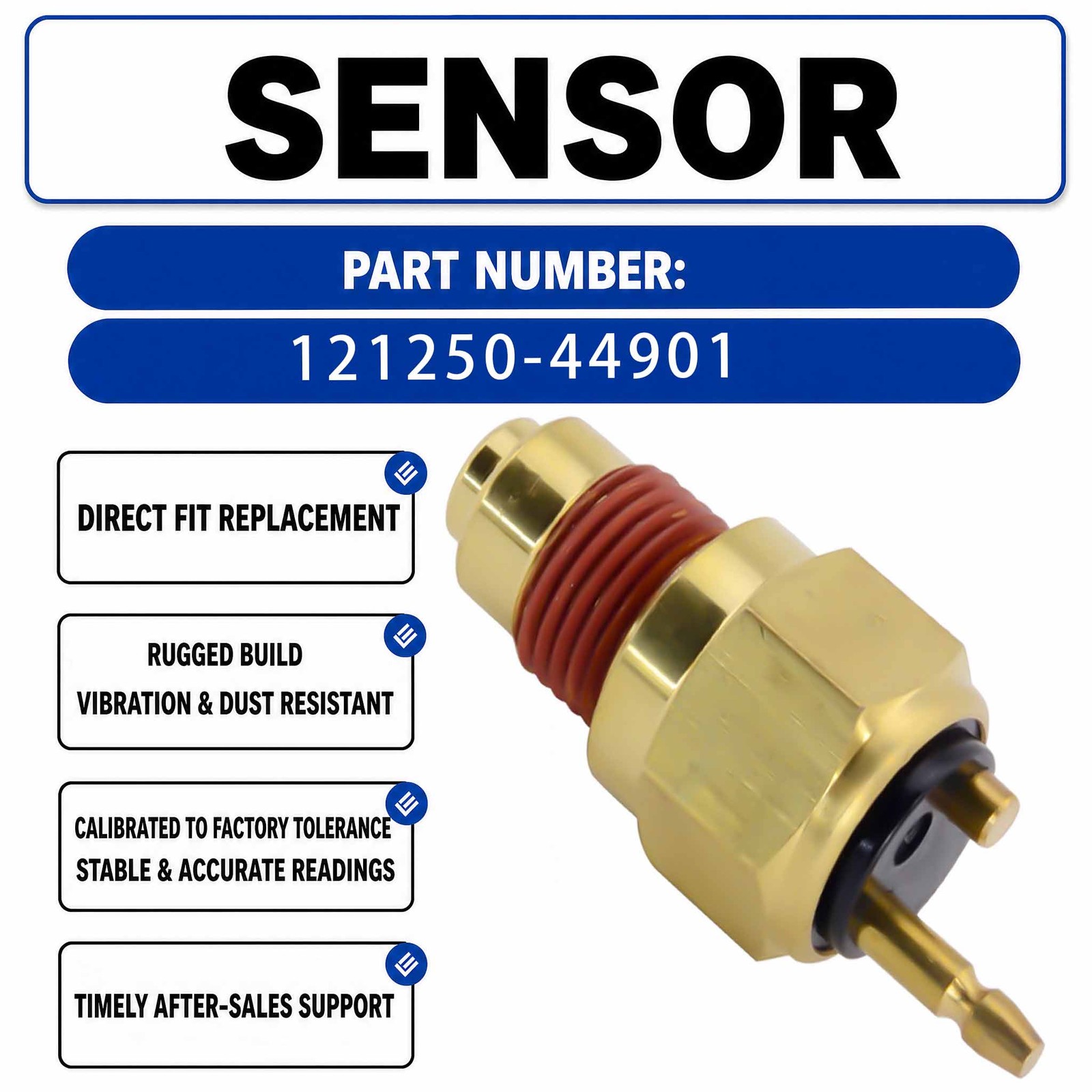 121250-44901 Water Temperature Sensor For Volvo EC55 Excavators