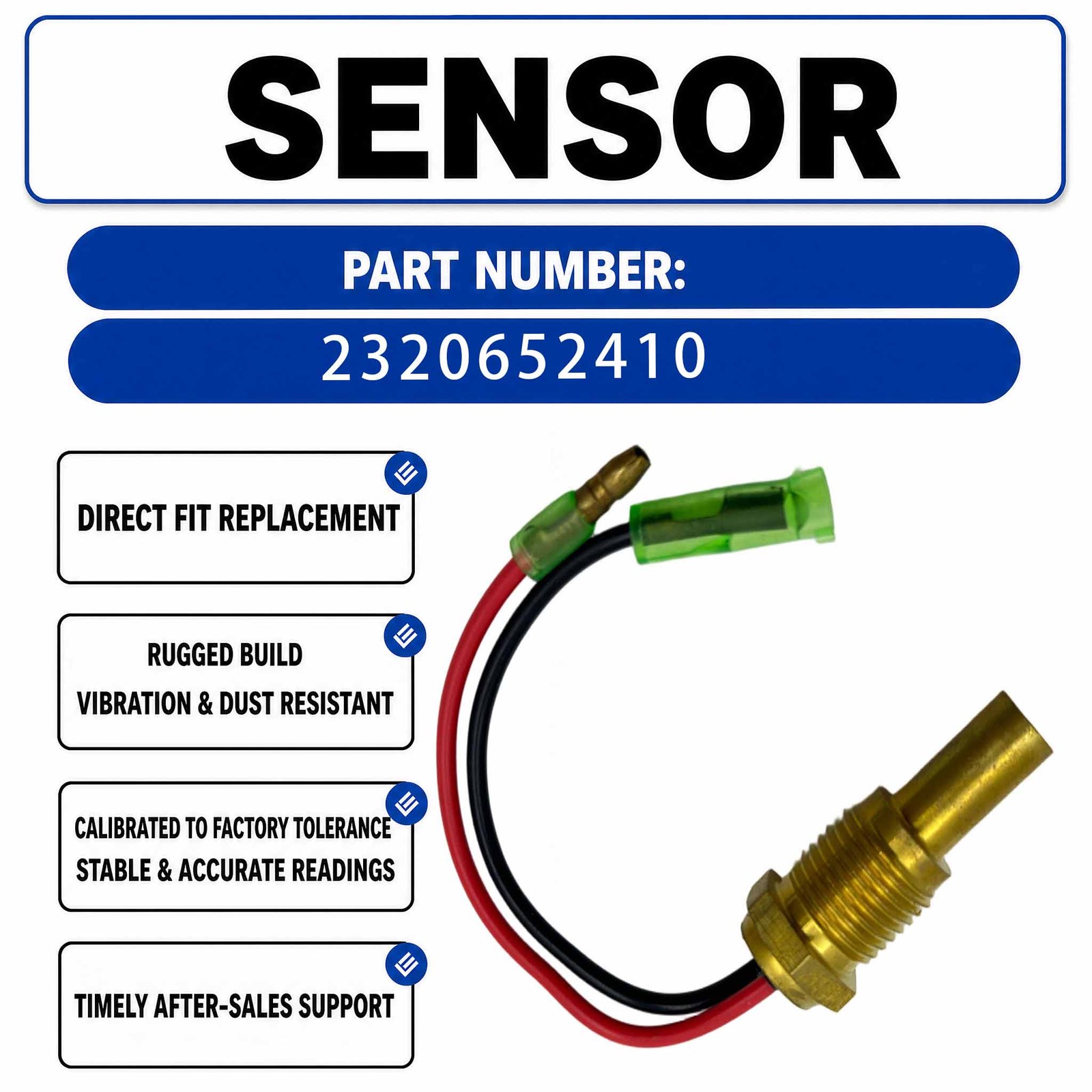2320652410 232-06-52410 Water Temperature Sensor For Komatsu WA100 WA120 WA150