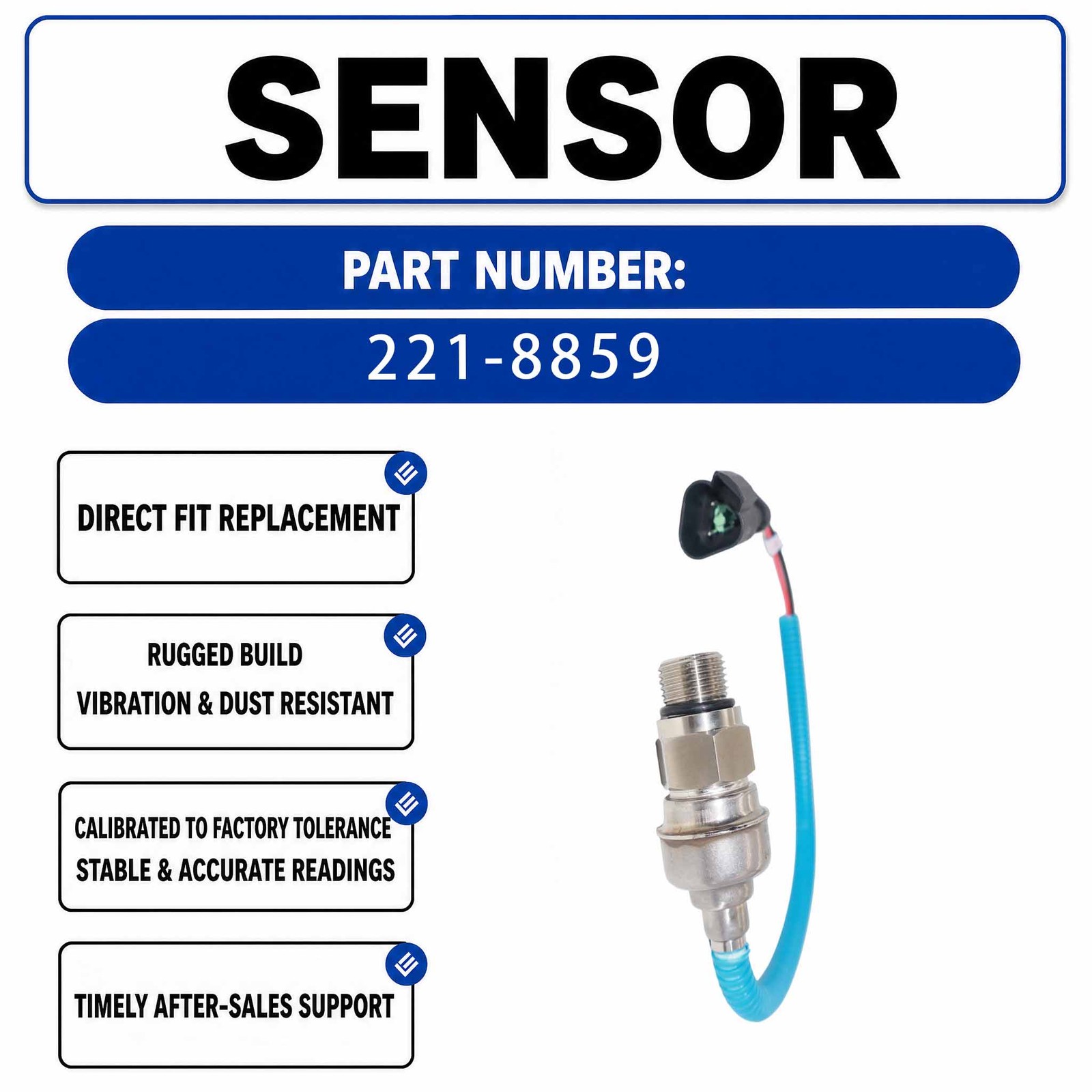 Sensor Assembly 221-8859 2218859 For Caterpillar CAT 336D LN 319D LN 323D L