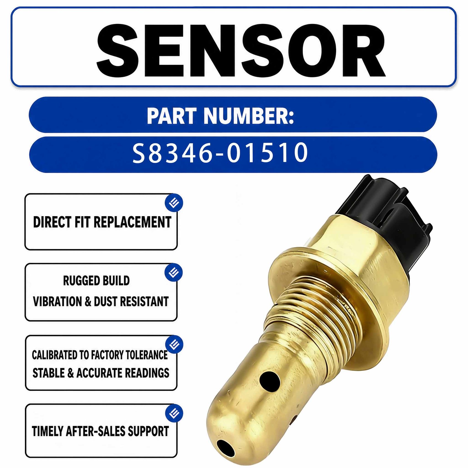 Water Temperature Sensor KZ000101 For Kobelco SK350-8 SK200 SK250 SK300