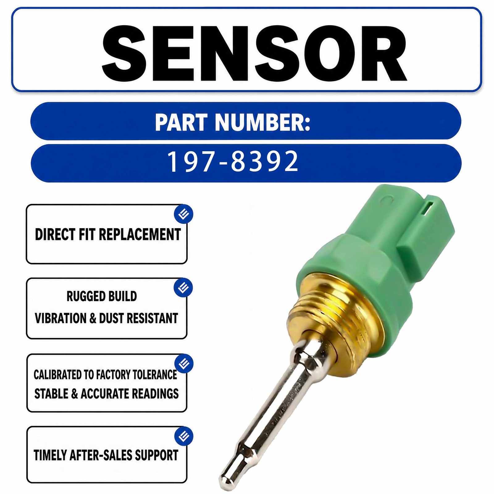 130-9811 Water Temperature Sensor For Caterpillar E330C Excavators