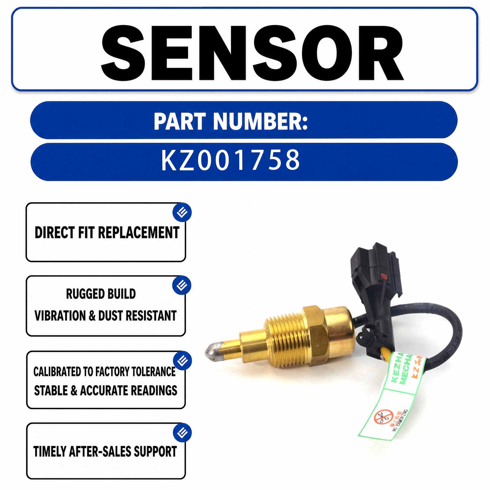 HM-A40030 KZ001758 1-83161033-0 Water Temperature Sensor For Sany SY135 SY225