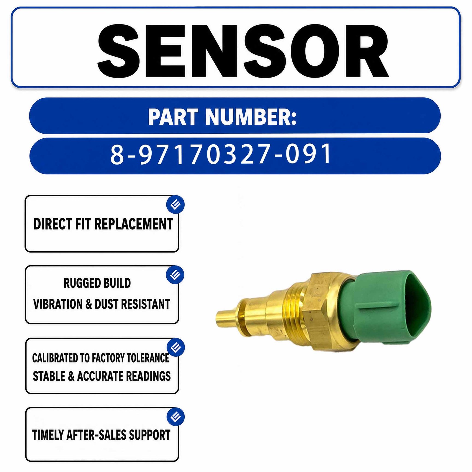 Water Temperature Sensor 8-97170327-0 For Isuzu 6HK1 4HK1 Engine