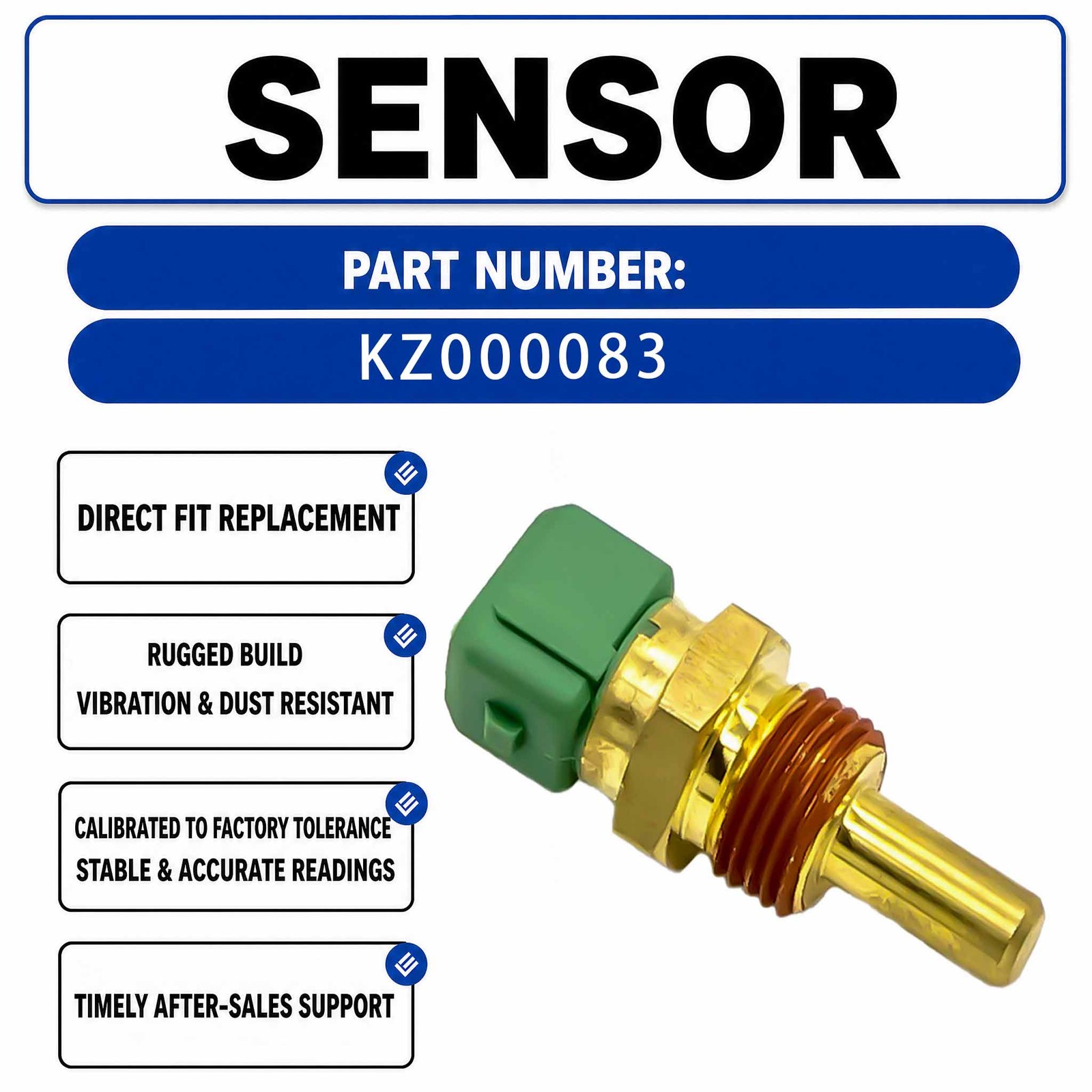 HM-A40019 Water Temperature Sensor For Doosan DH220-5 DH220-7 Crawler Excavators