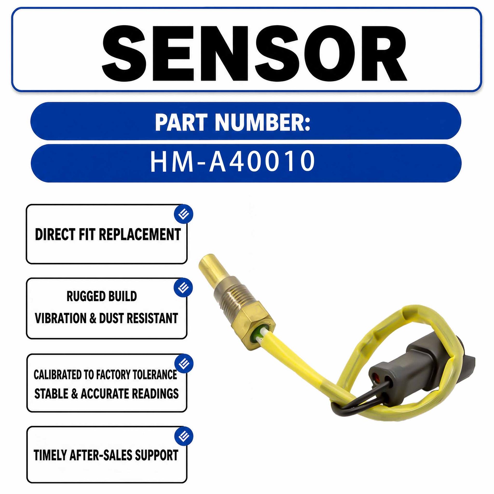 Water Temperature Sensor KZ000074 For Komatsu PC450-7 PC450-8 Crawler Excavators