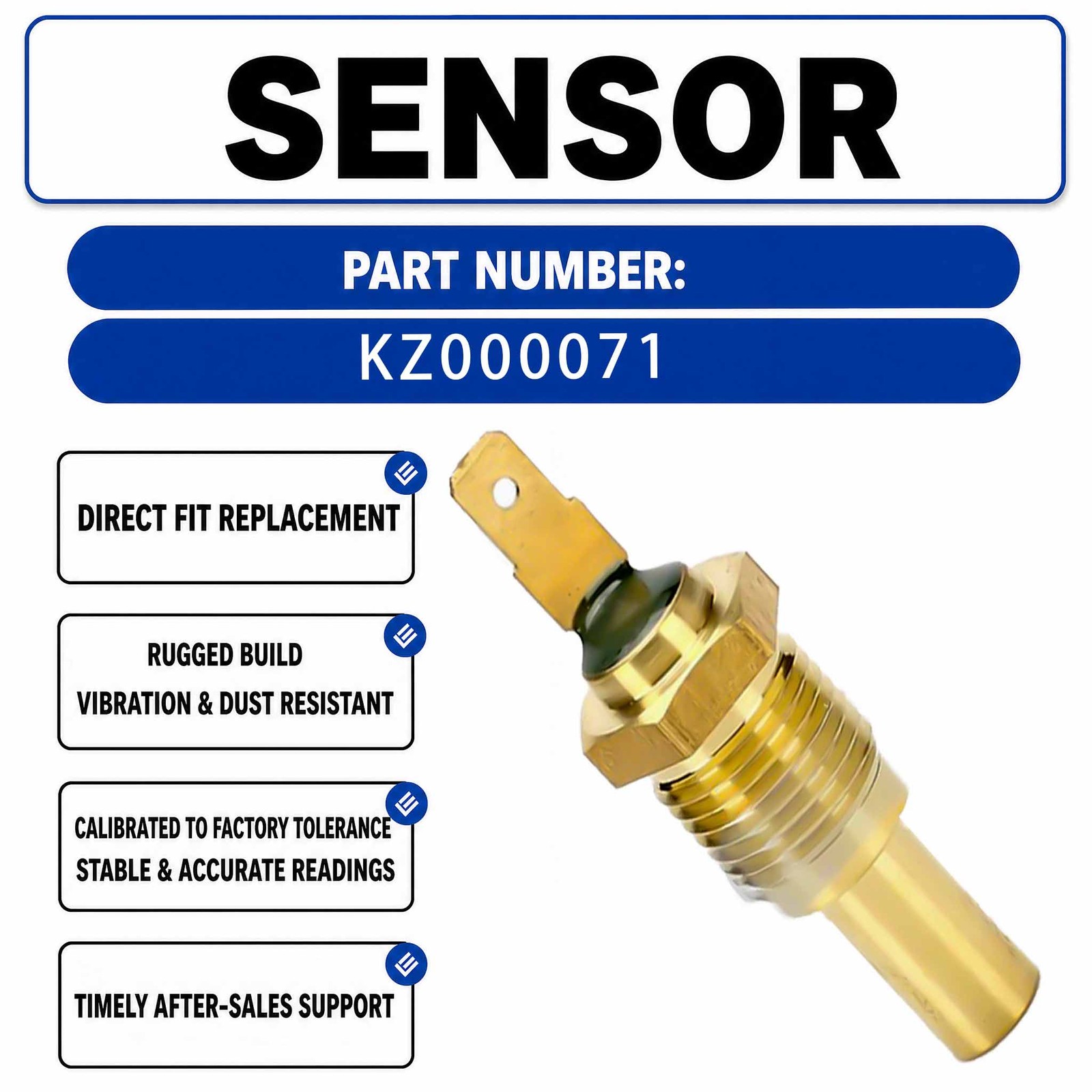HM-A40007 Water Temperature Sensor For Kobelco SK200-3 SK200-5 Crawler