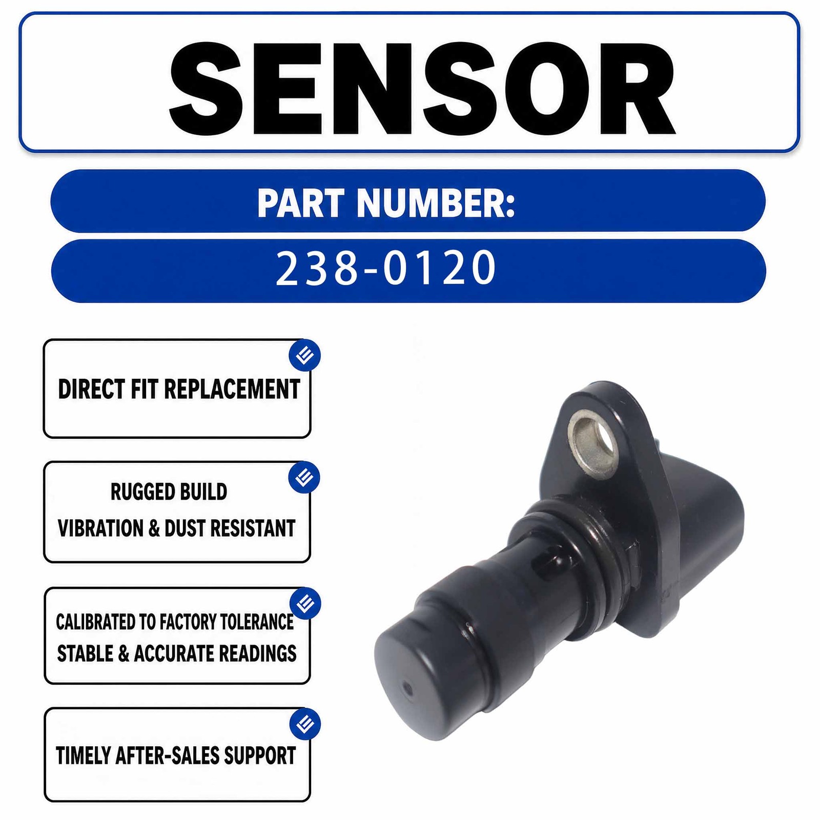 24V Speed Sensor 238-0120 For Caterpillar CAT TH337C TL943C TH407C Telehandler