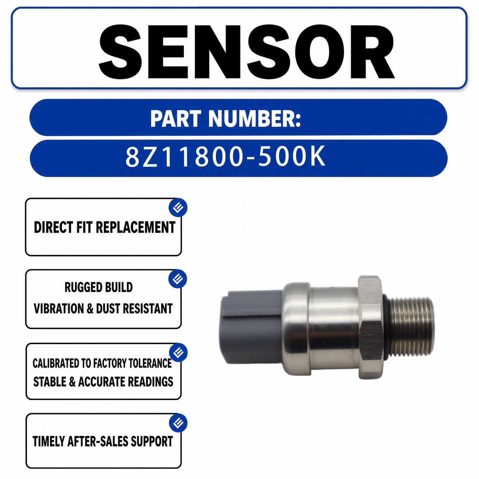 High Pressure Sensor 9503670-500K For Doosan Daewoo DH220-5 DH225-7 Excavator