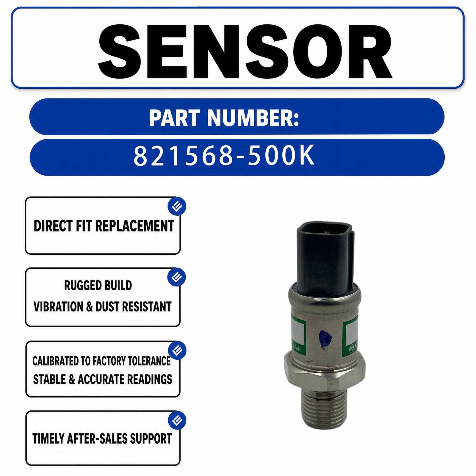 HM-A00028 8Z11800-500K Oil Pressure Sensor For Doosan Daewoo DH220-5 Excavator