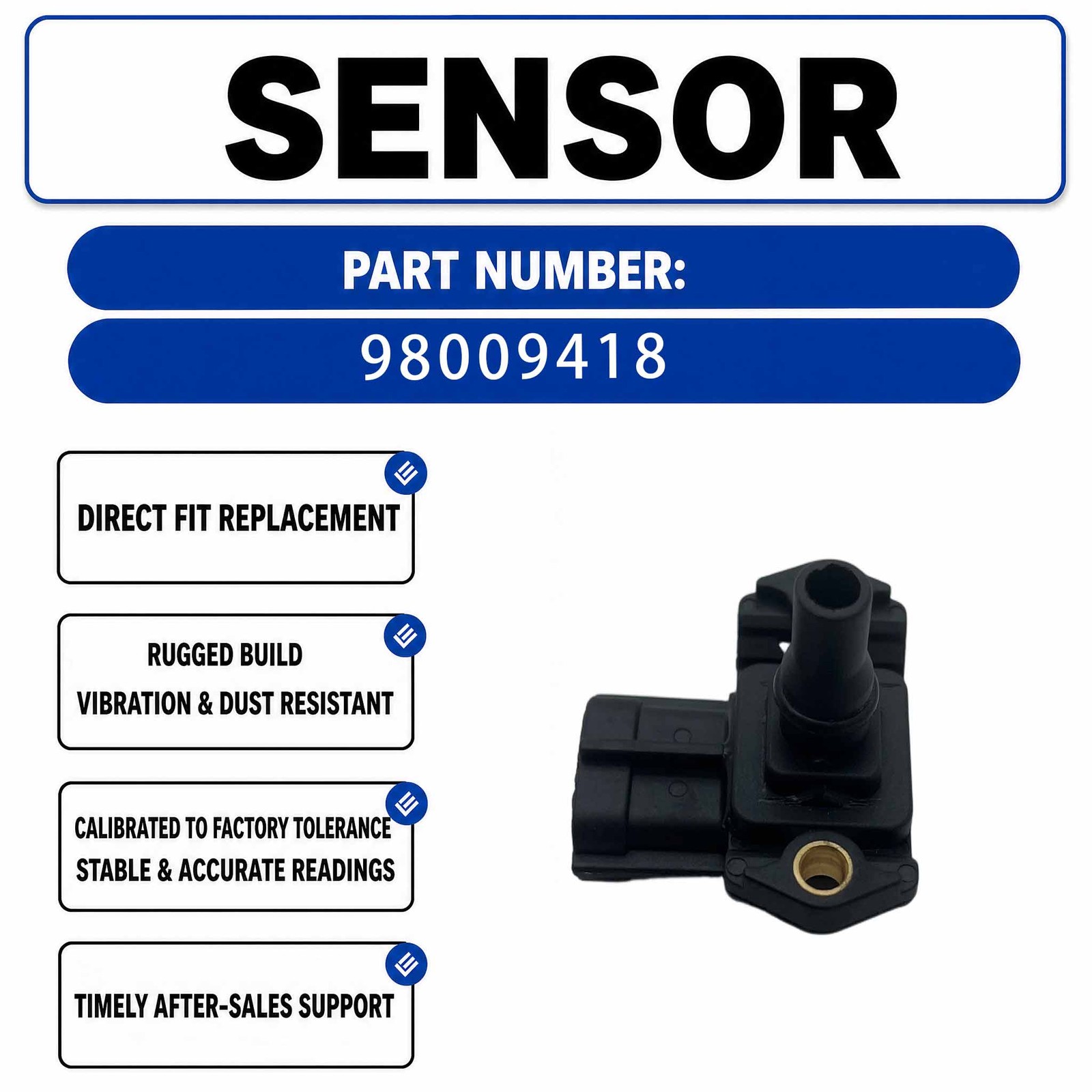 Pressure Sensor 8-98009418-0 For 2007-2023 NPR NPR-HD NPR-XD NQR NRR FTR Cab