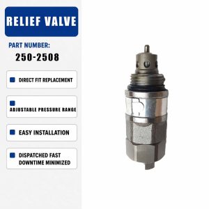 250-2508 KZ000752  Relief Valve  For Caterpillar CAT E320 E322 E325L E315 E330