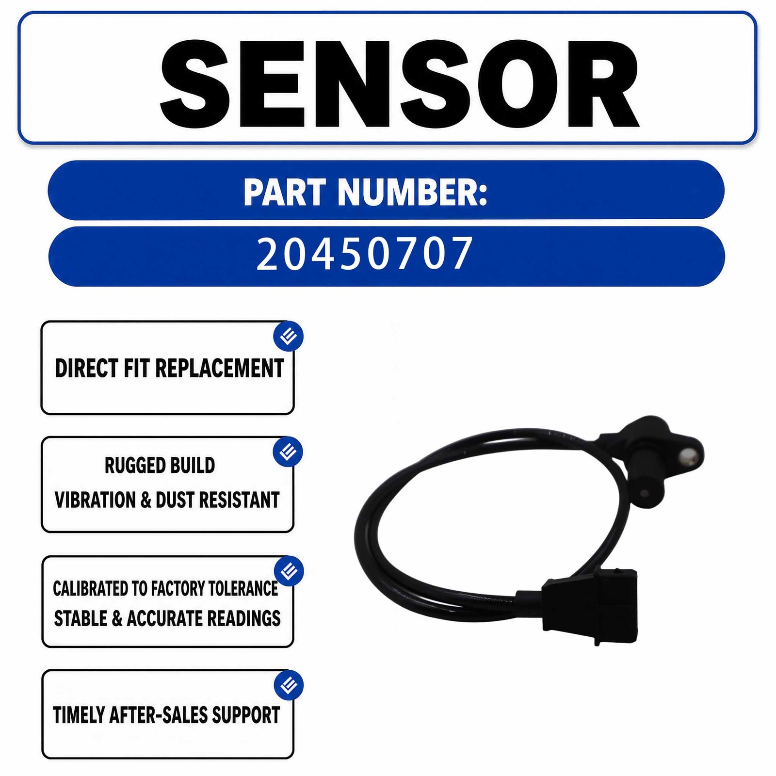 Tachometer Speed Crankshaft Sensor 20450707 For Volvo EC210 EC240 EC290 Crawler