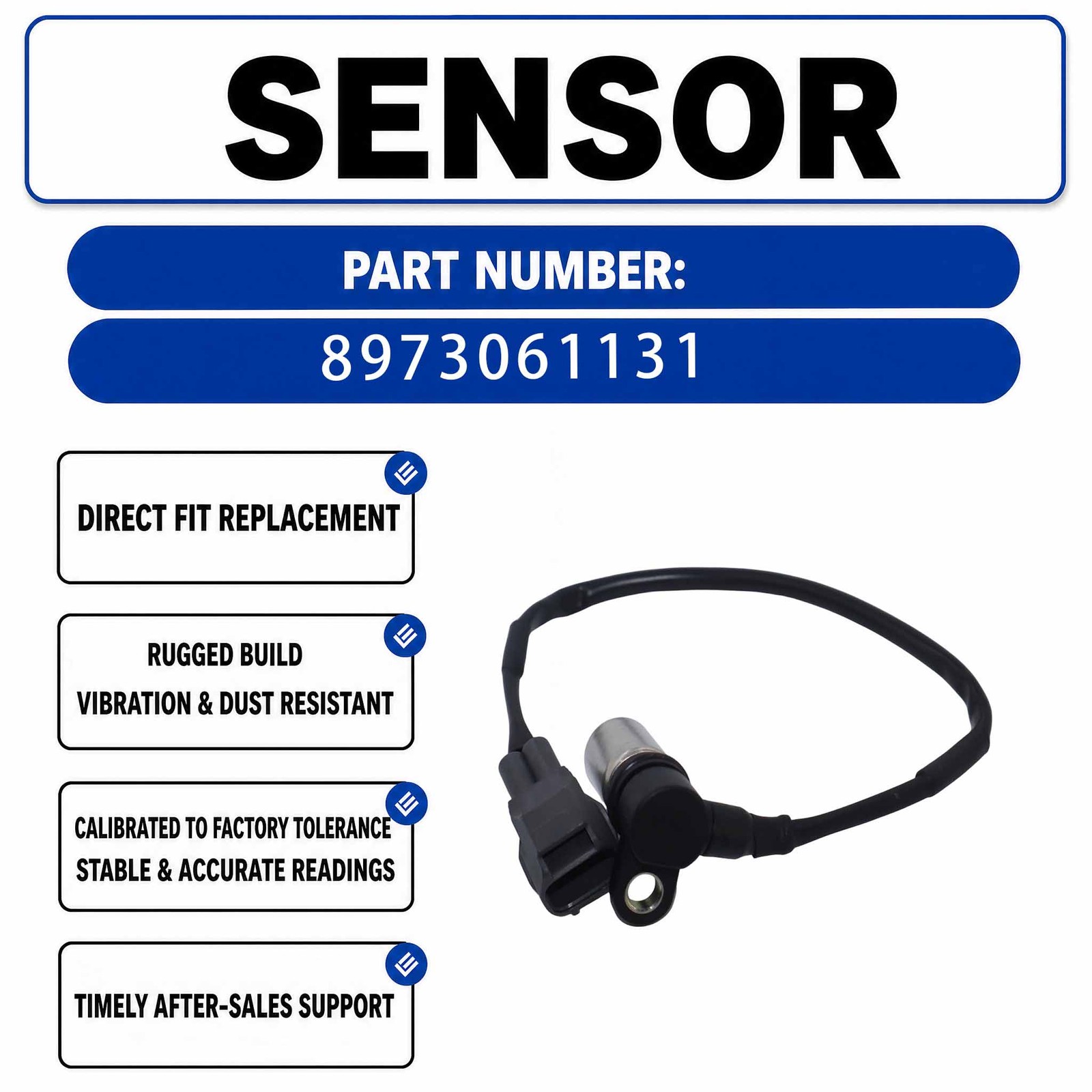 Crankshaft Position Sensor 8973061131 8-97306113-1 029600-1290 For Isuzu 4HK1