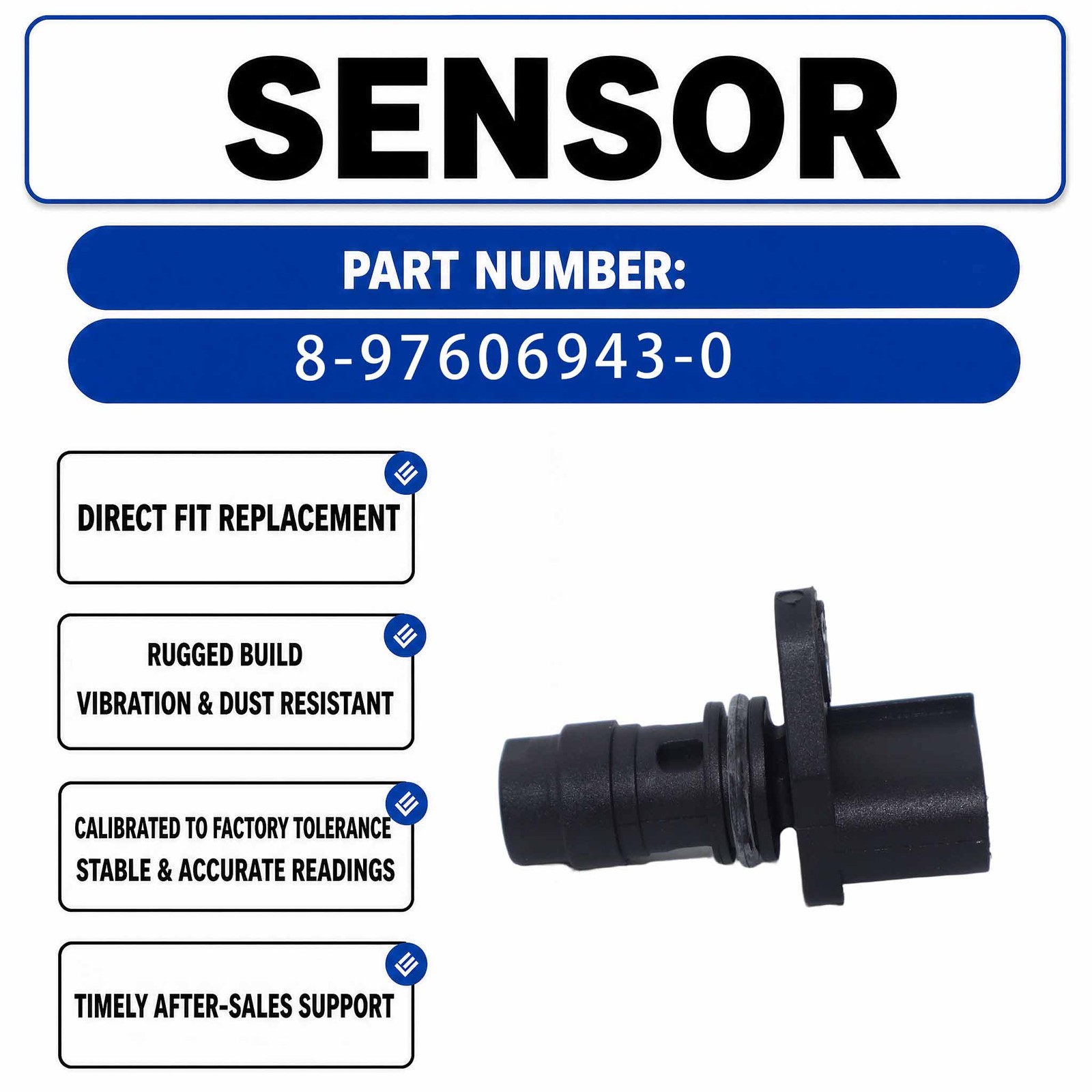Crankshaft Position Sensor 8-97606943-0 For Isuzu 4HK1 Engine Hitachi ZX470H-5B