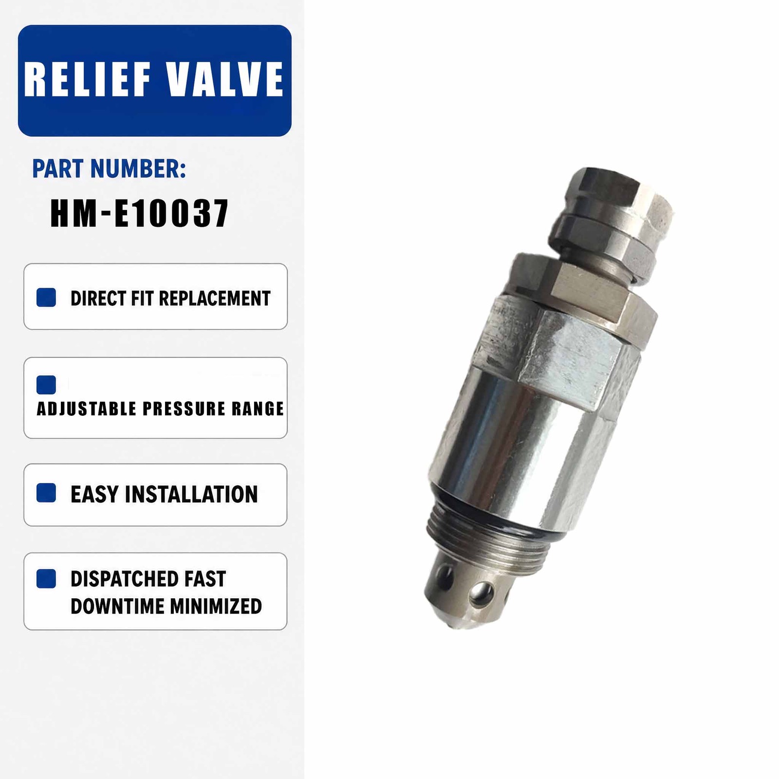 HM-E10037 723-40-91200 723-90-61300 Relief Valve For Komatsu PC200-7 PC200-8