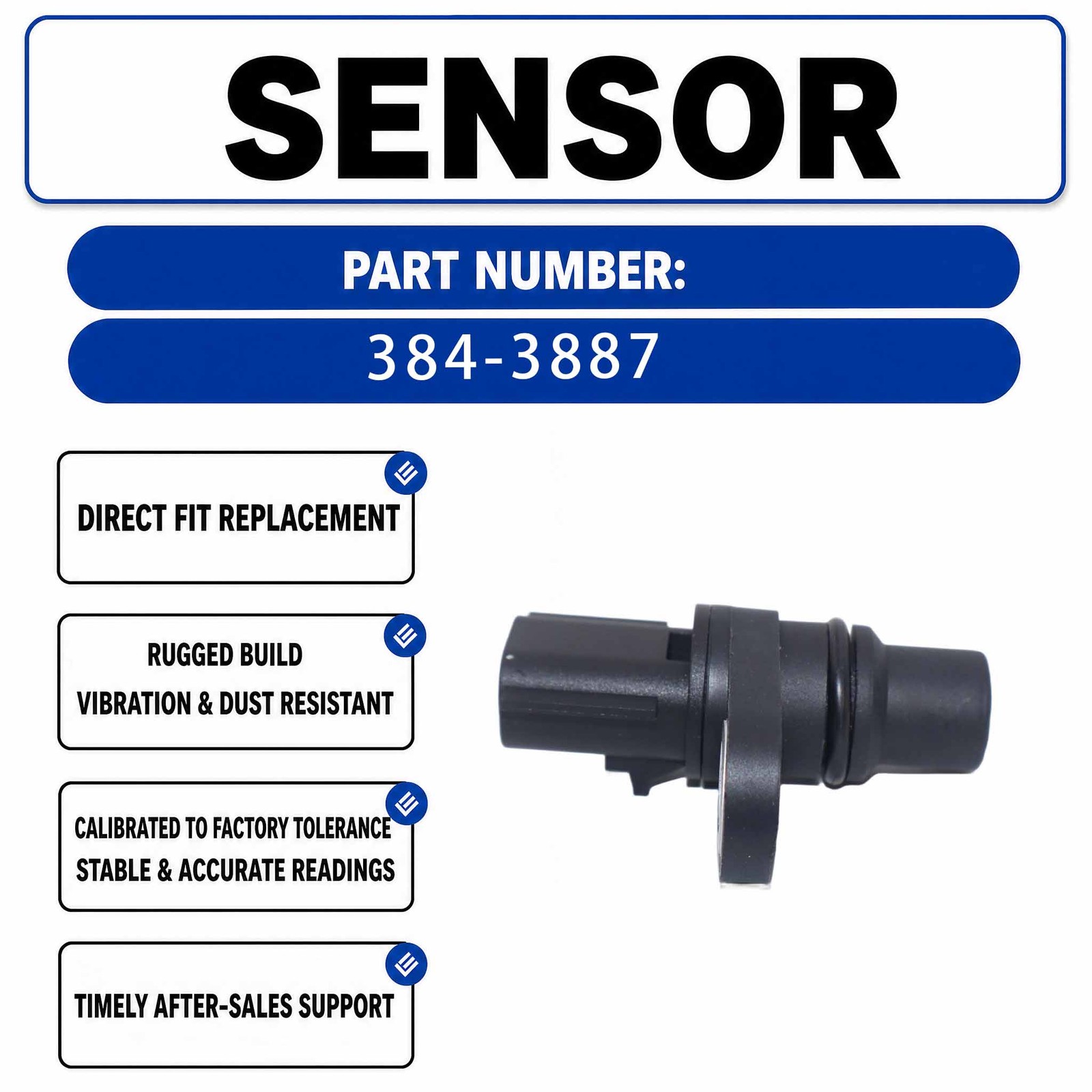 384-3887 3843887 Speed Sensor For Caterpillar CAT SPF343C C4.4 Engines -